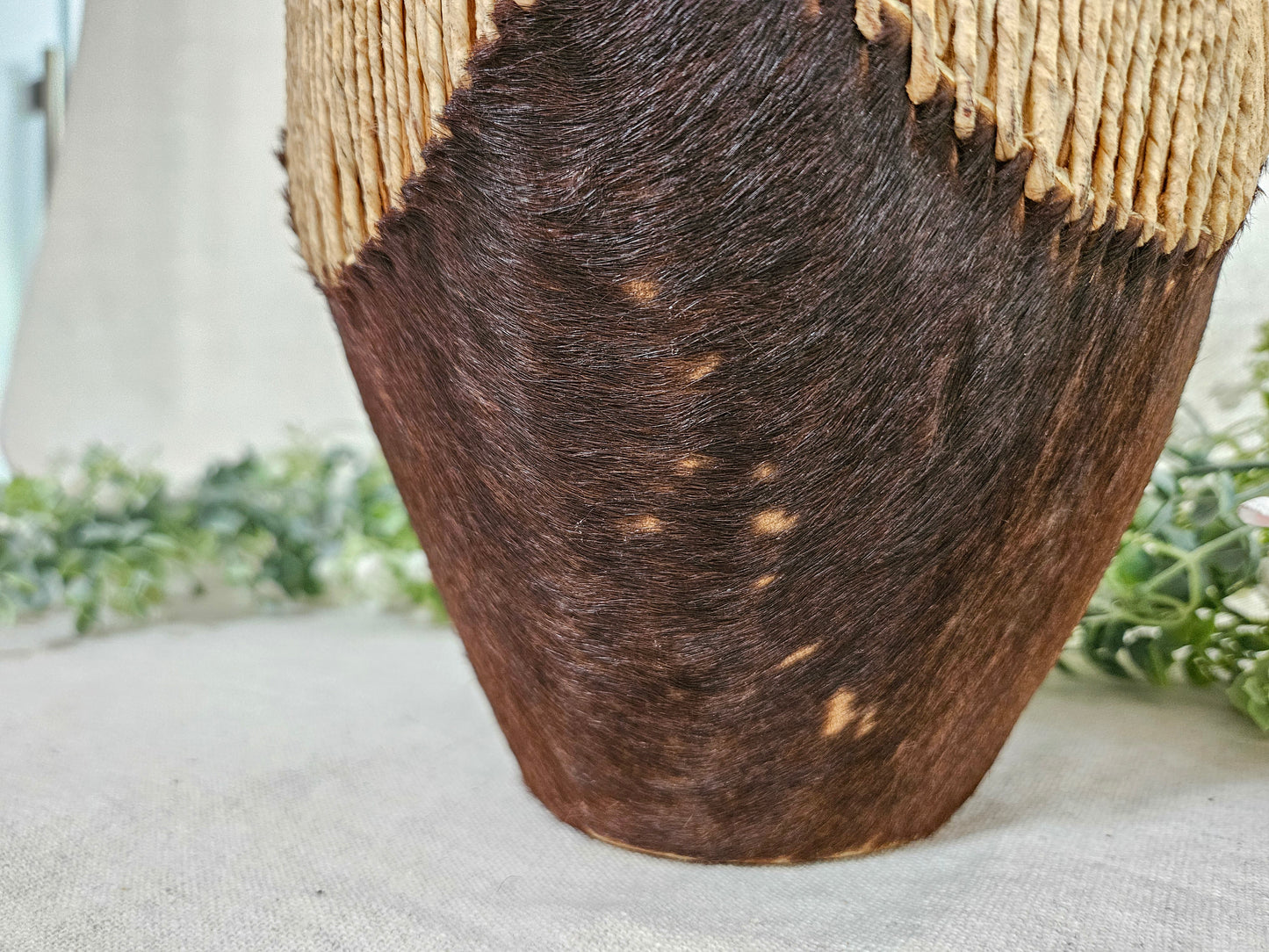 Vintage NAMUNJOLOBA UGANDA African Tribal Hide Small Drum No Rattle