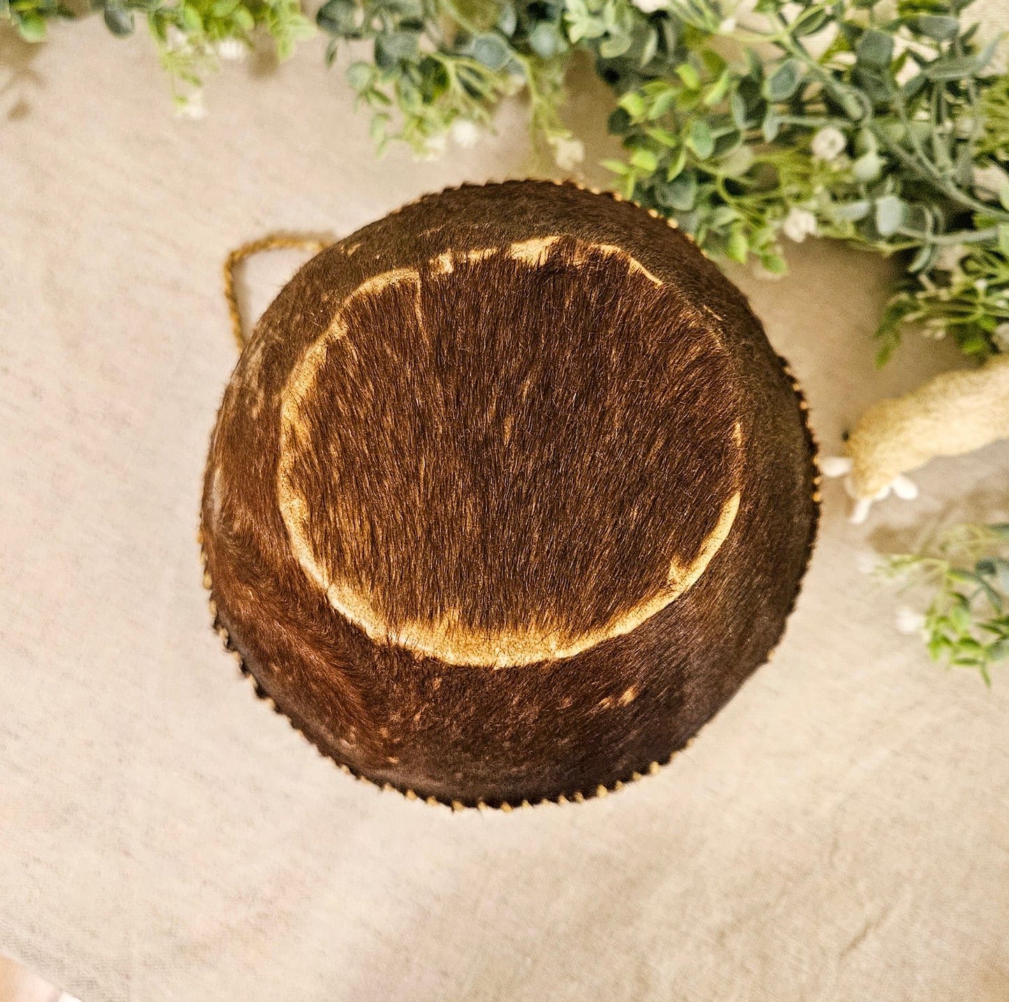 Vintage NAMUNJOLOBA UGANDA African Tribal Hide Small Drum No Rattle