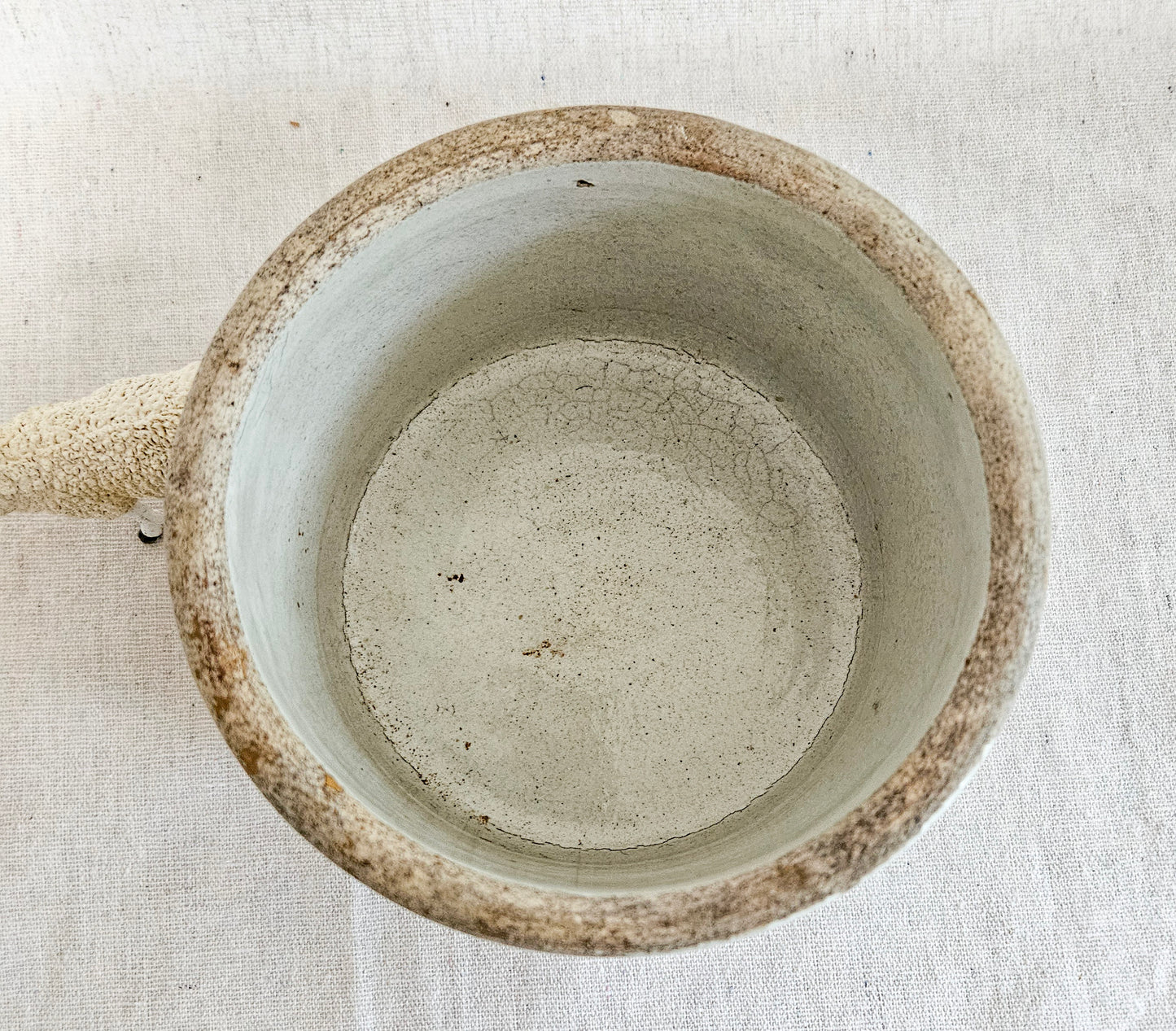 Antique Stoneware Short Crock