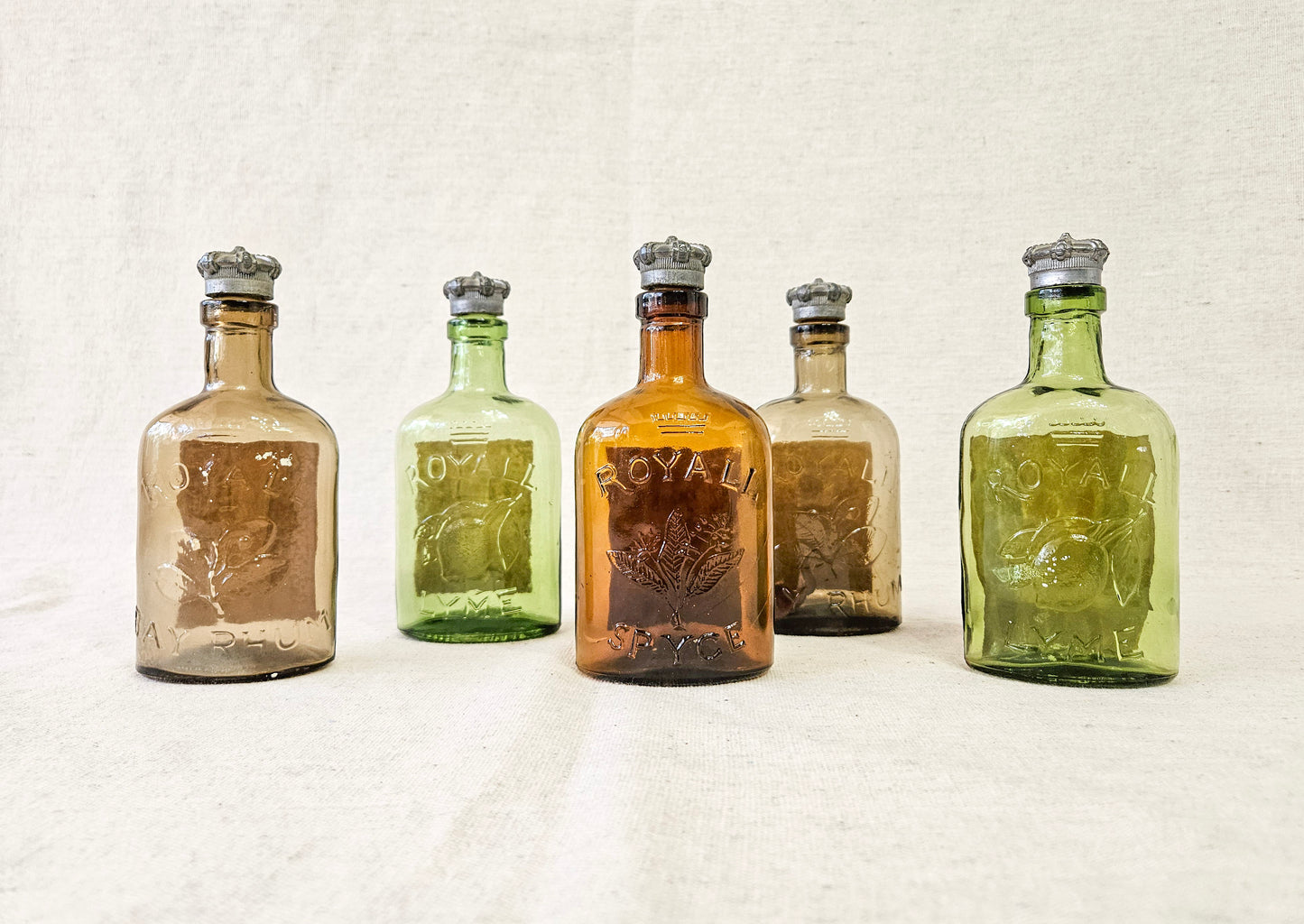 Royall Spyce, Lyme, BayRhum, Toilet Lotion Glass Bottles