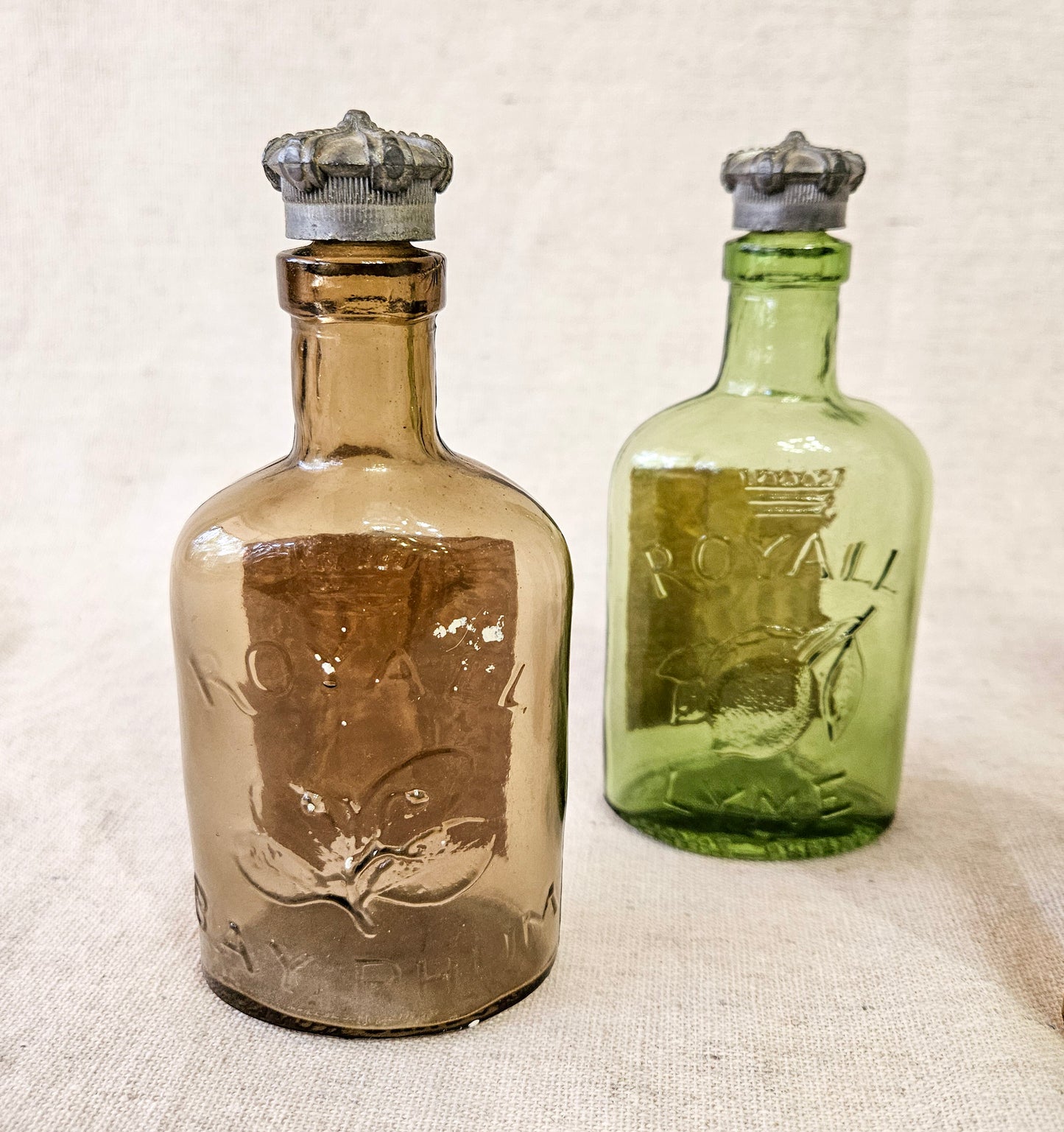 Royall Spyce, Lyme, BayRhum, Toilet Lotion Glass Bottles