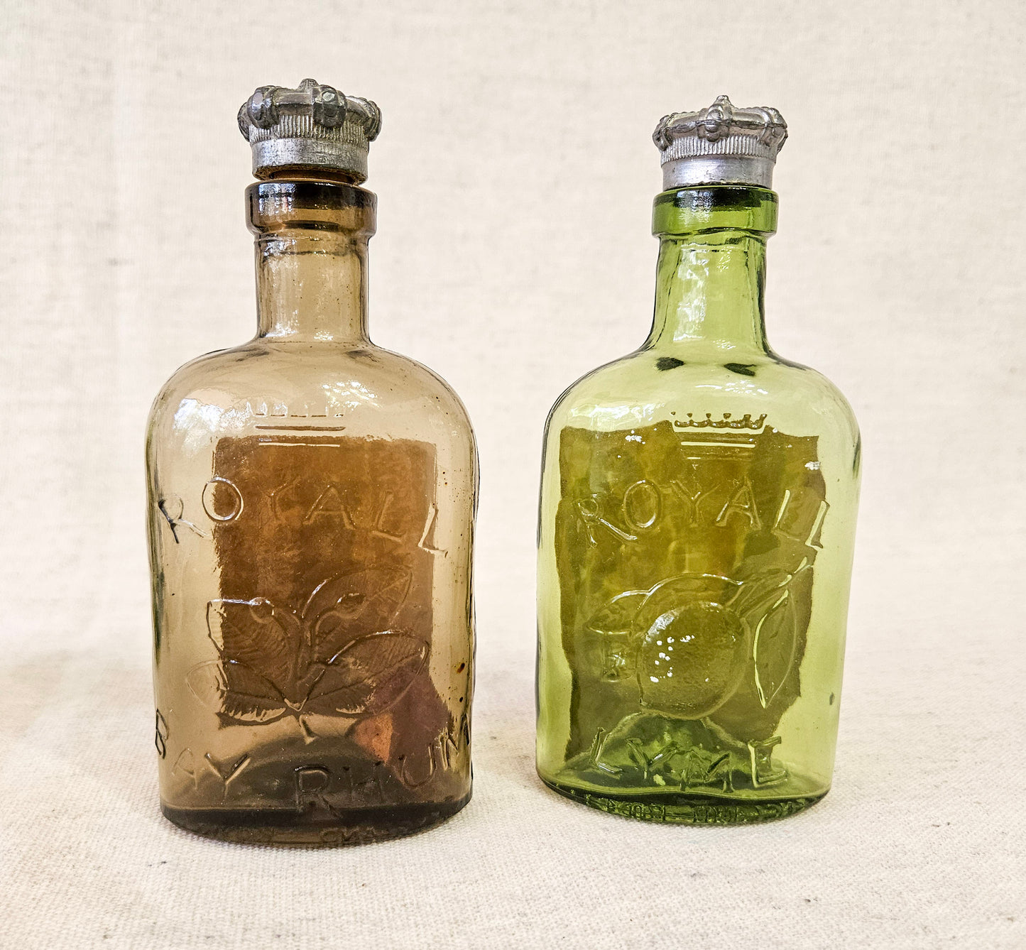 Royall Spyce, Lyme, BayRhum, Toilet Lotion Glass Bottles