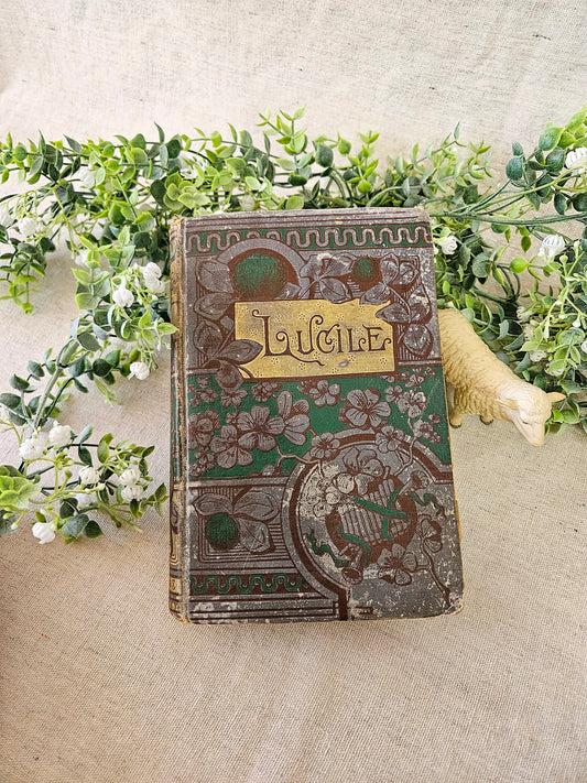 1884 Lucile by Owen Meredith, Antique Poetry Book