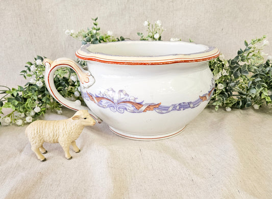 Early 19th Century Mandarin Petrus Regout Maastricht, Holland Chamber Pot
