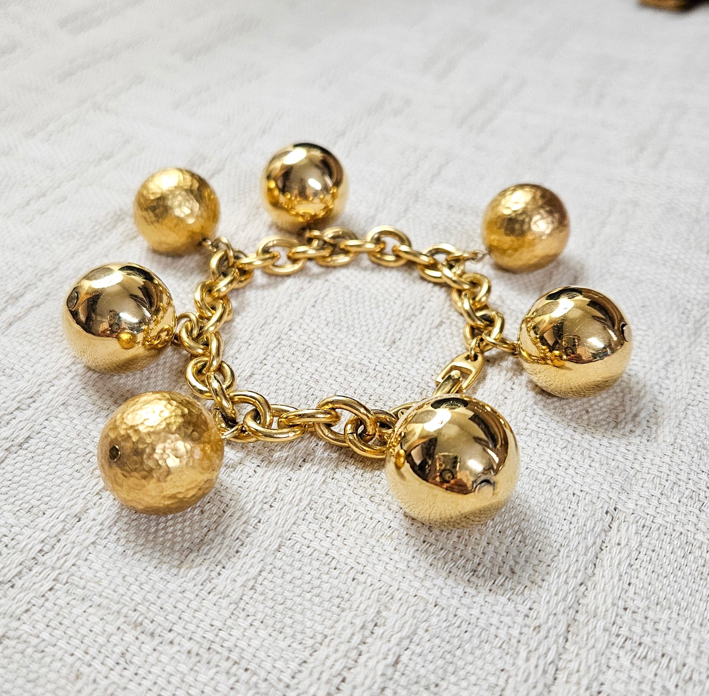 Vintage Napier Chunky Ball Charm Bracelet