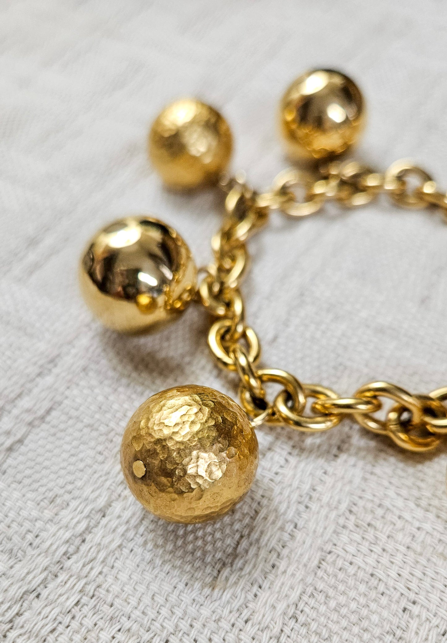 Vintage Napier Chunky Ball Charm Bracelet
