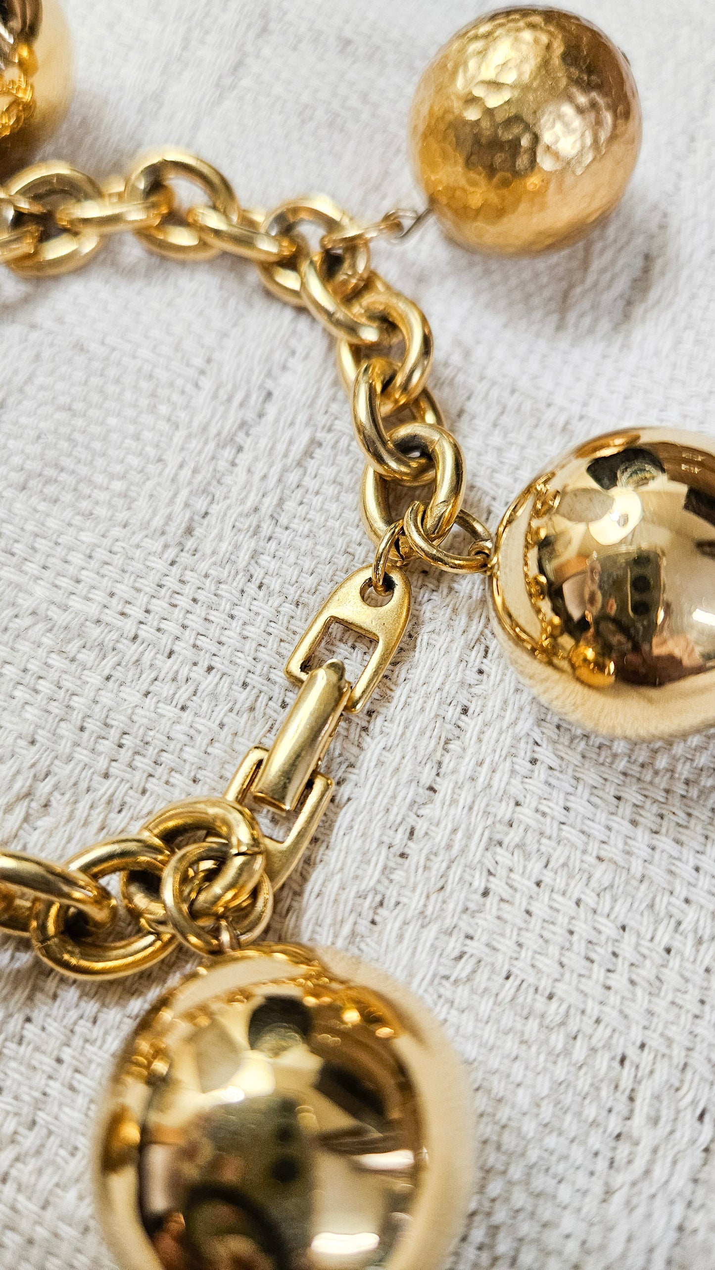 Vintage Napier Chunky Ball Charm Bracelet