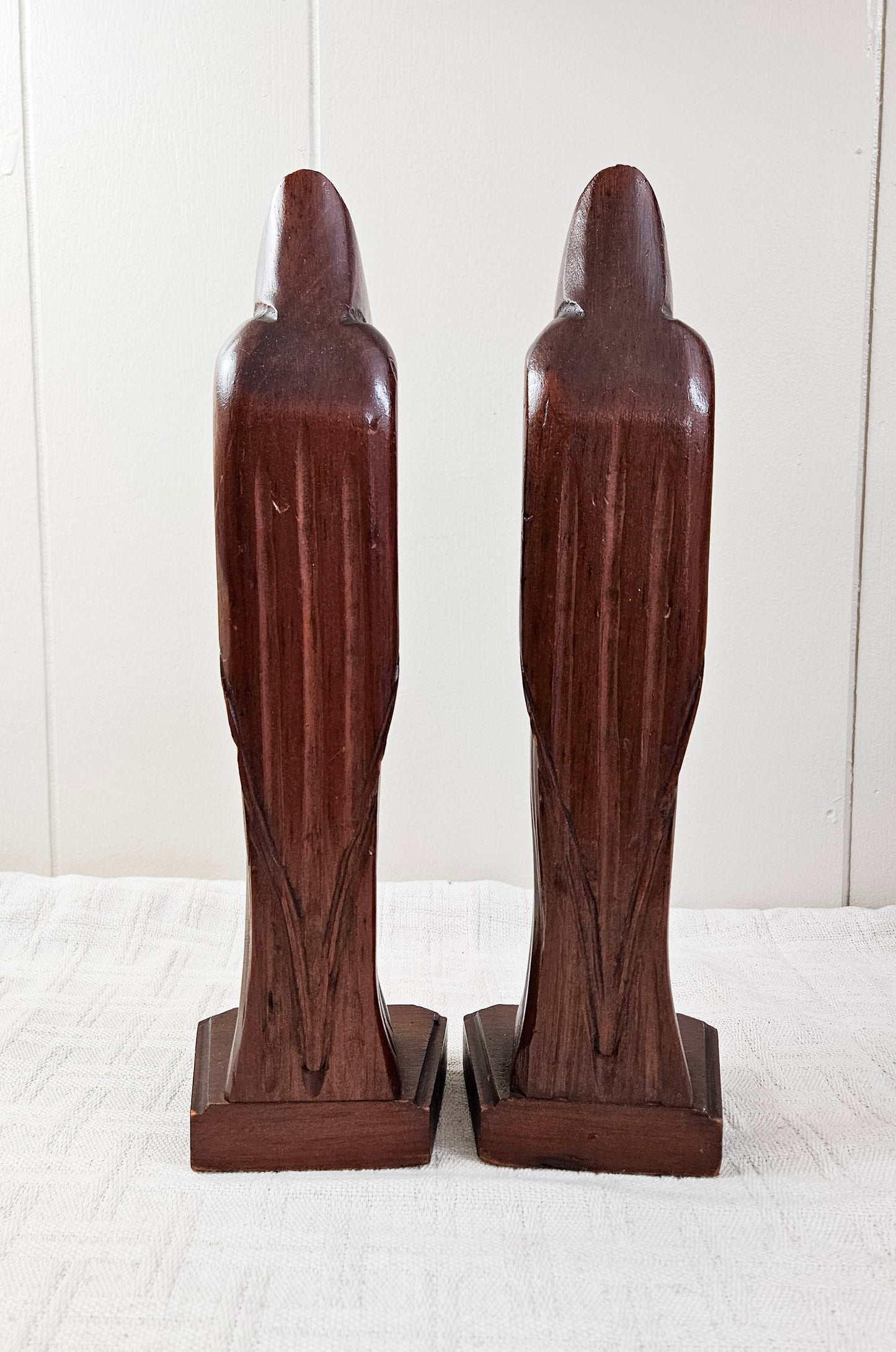 Religious Monk/Saint Hand carved Wooden Bookends Library Decor