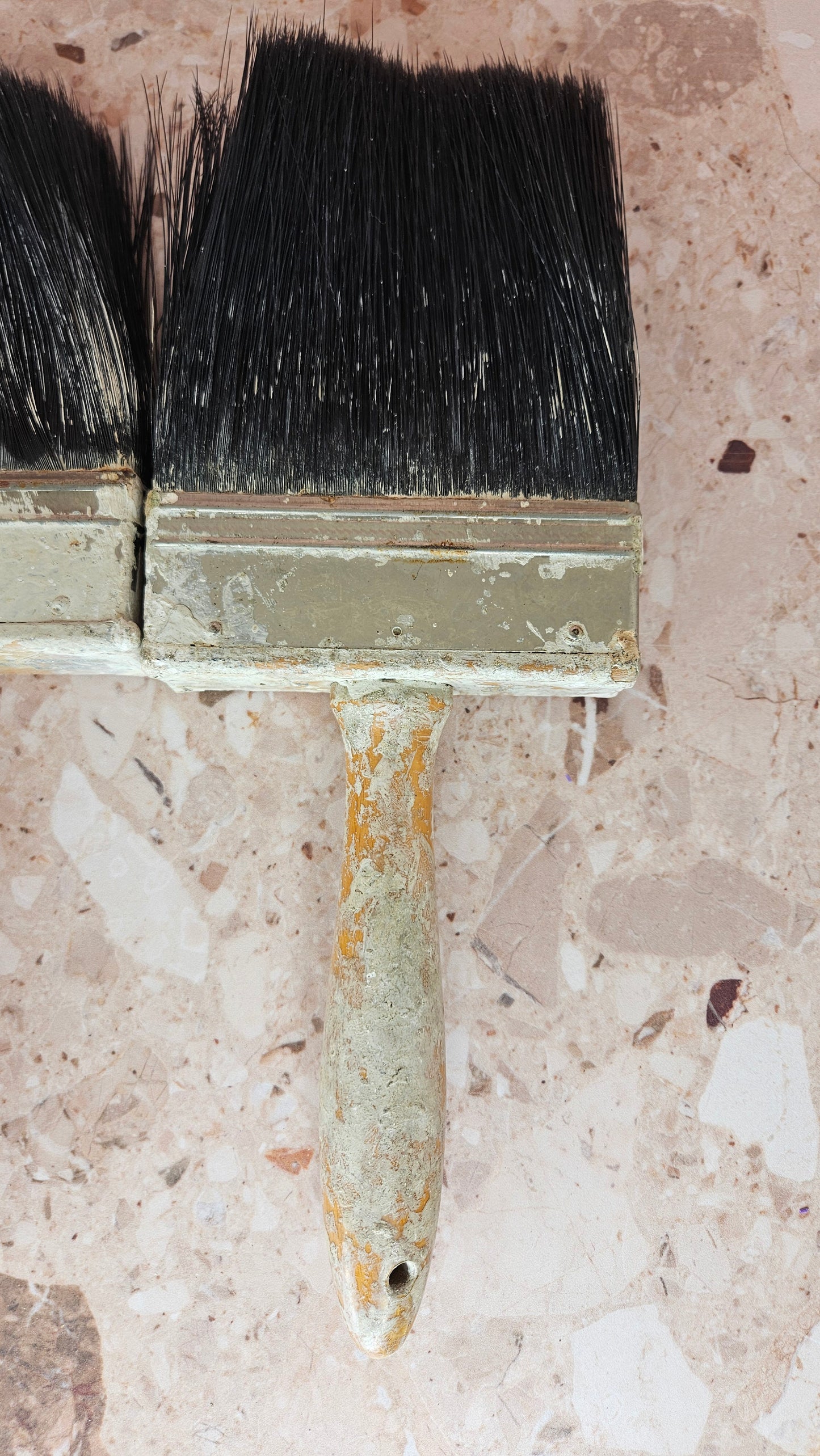 Vintage Large Wooden Handled Paint Brushes