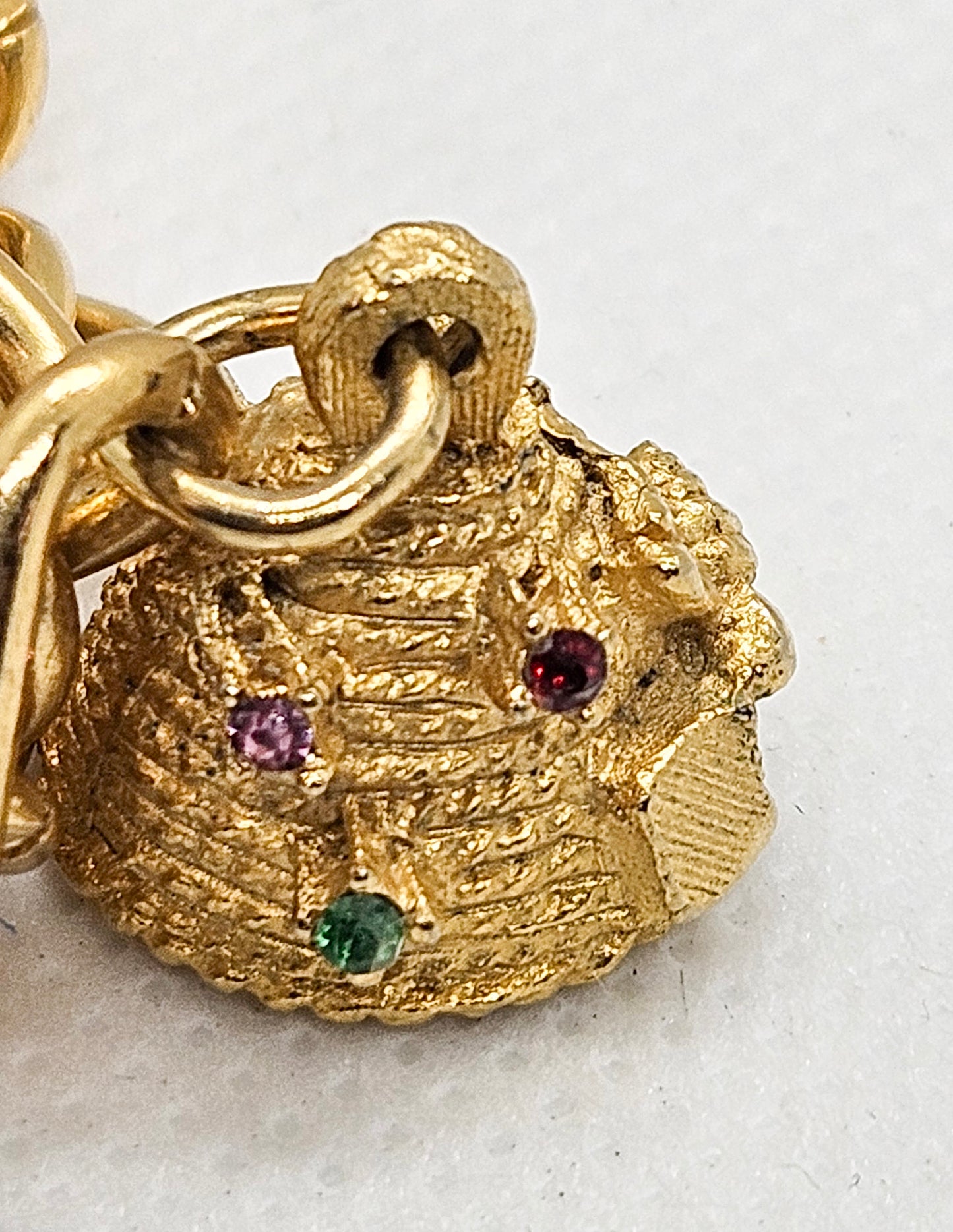 Vintage HOBCO Starter Gold tone Charm Bracelet, House of Borvani