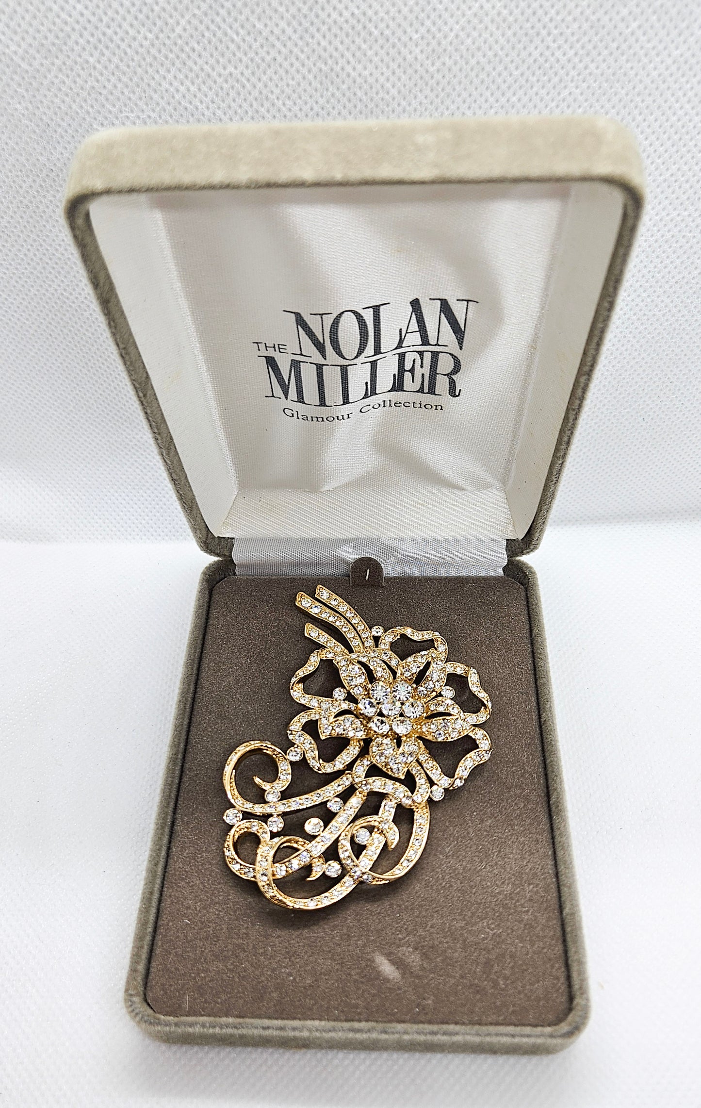 Nolan Miller Sevilla Flower Brooch Gold-tone