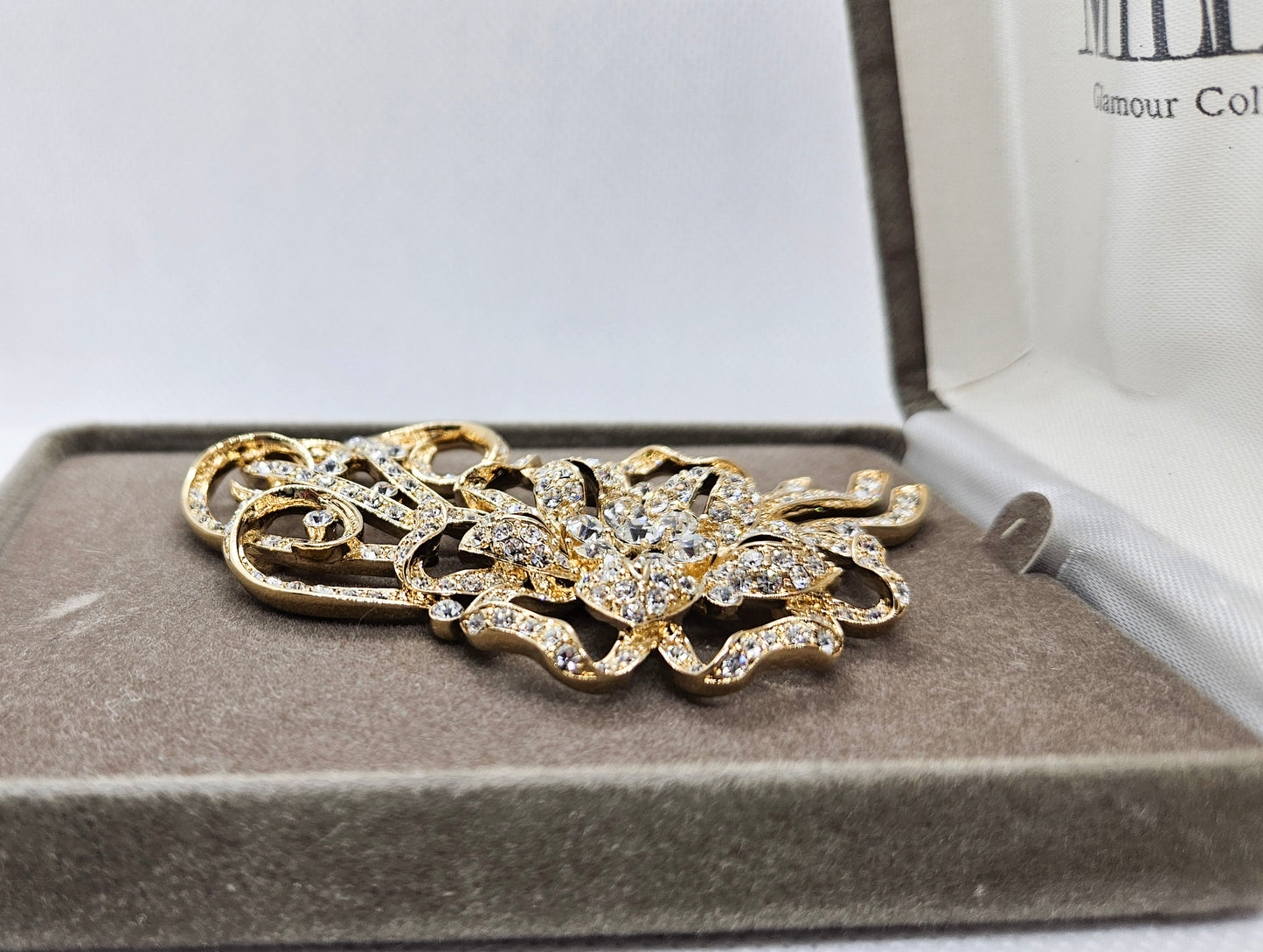Nolan Miller Sevilla Flower Brooch Gold-tone