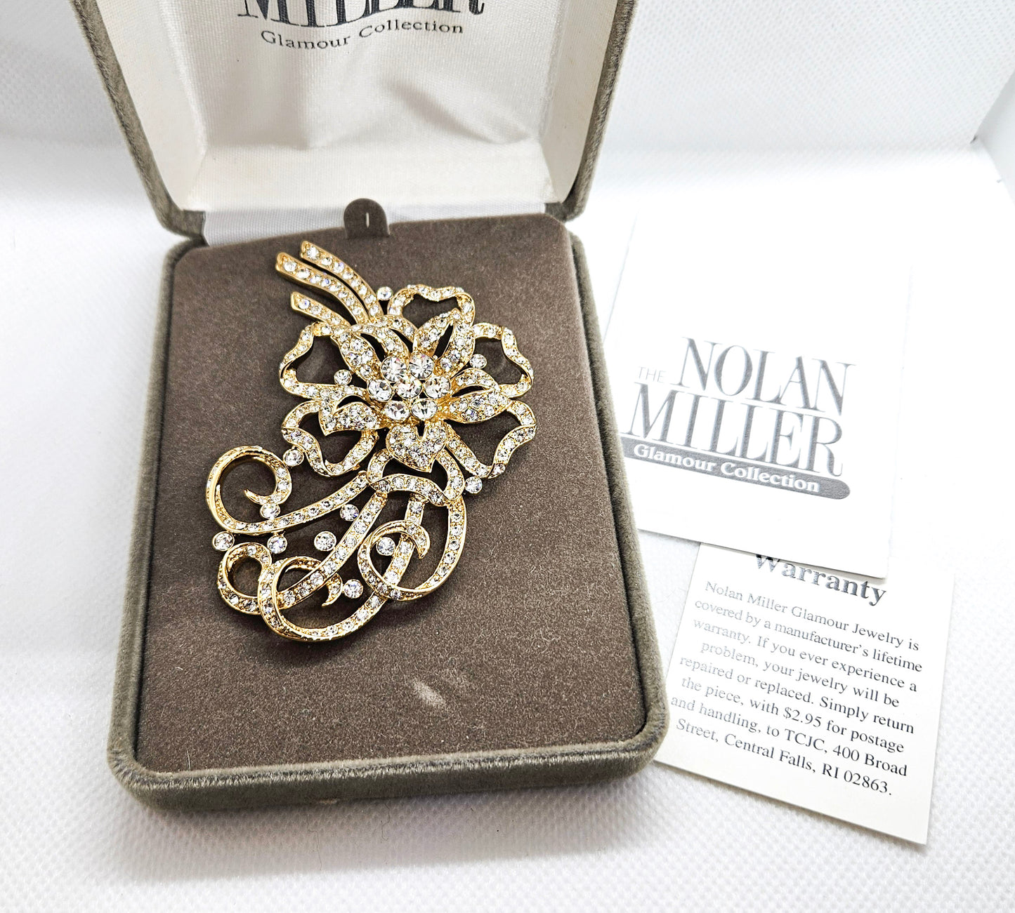 Nolan Miller Sevilla Flower Brooch Gold-tone