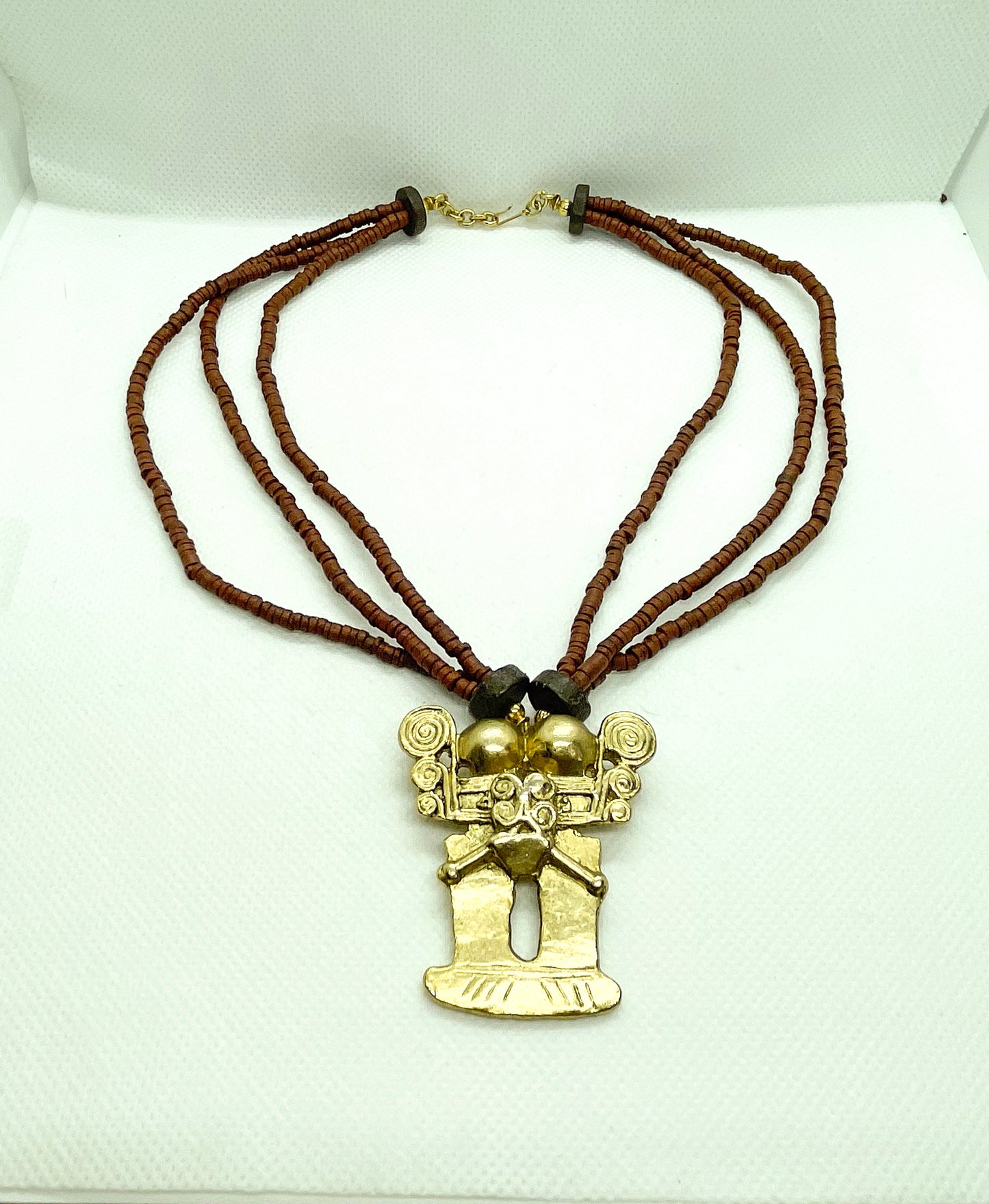 Aztec Mayan Latin Indian Tribe Amulet Shaman Pendant Necklace