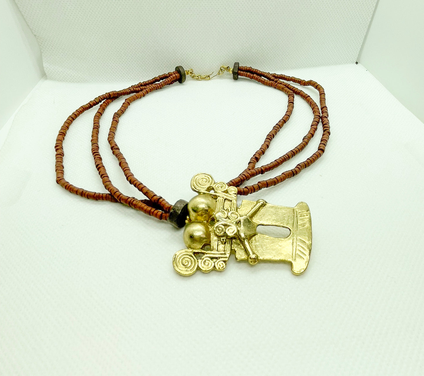Aztec Mayan Latin Indian Tribe Amulet Shaman Pendant Necklace