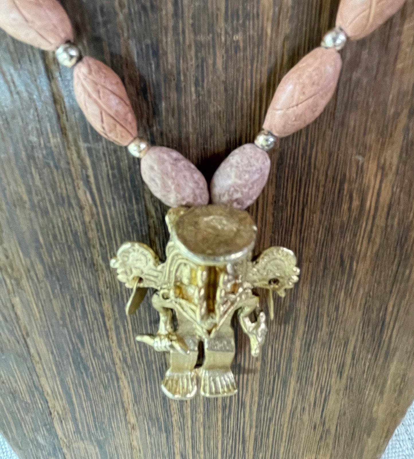 Aztec Mayan Latin Indian Tribe Warrior Shaman Pendant Necklace