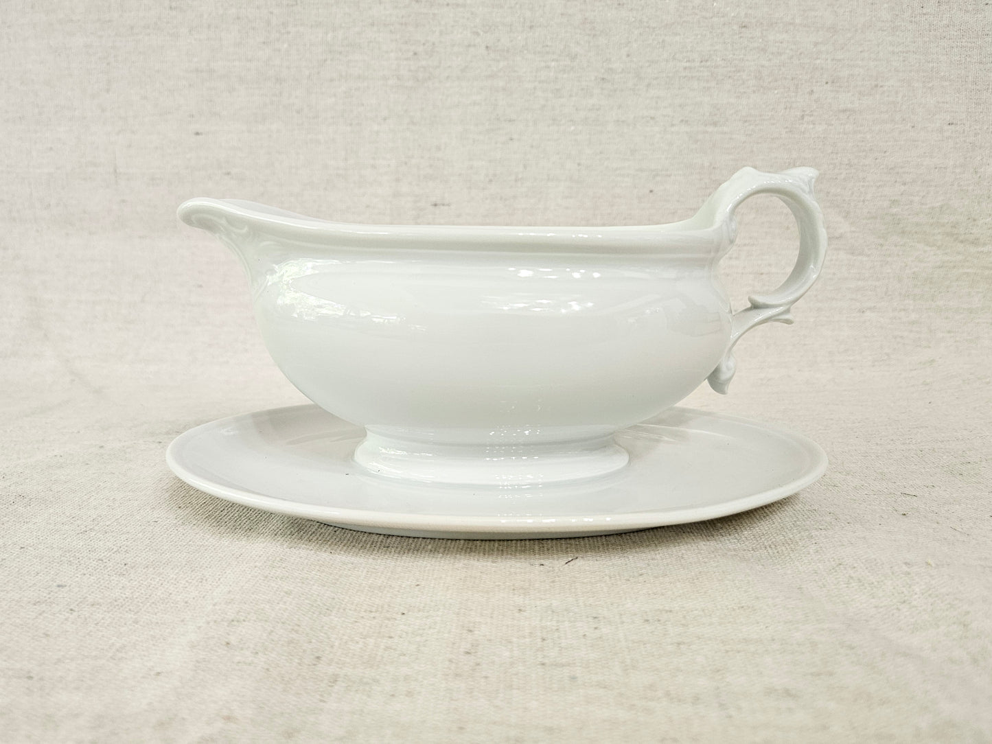 White Porcelain Gravy Boat Furstenberg West Germany