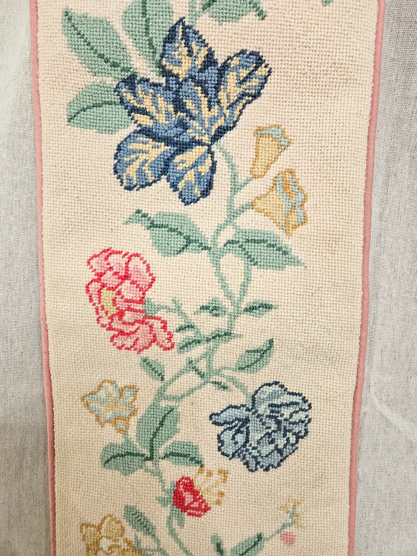 Needle Point Floral Vine Bell Pull