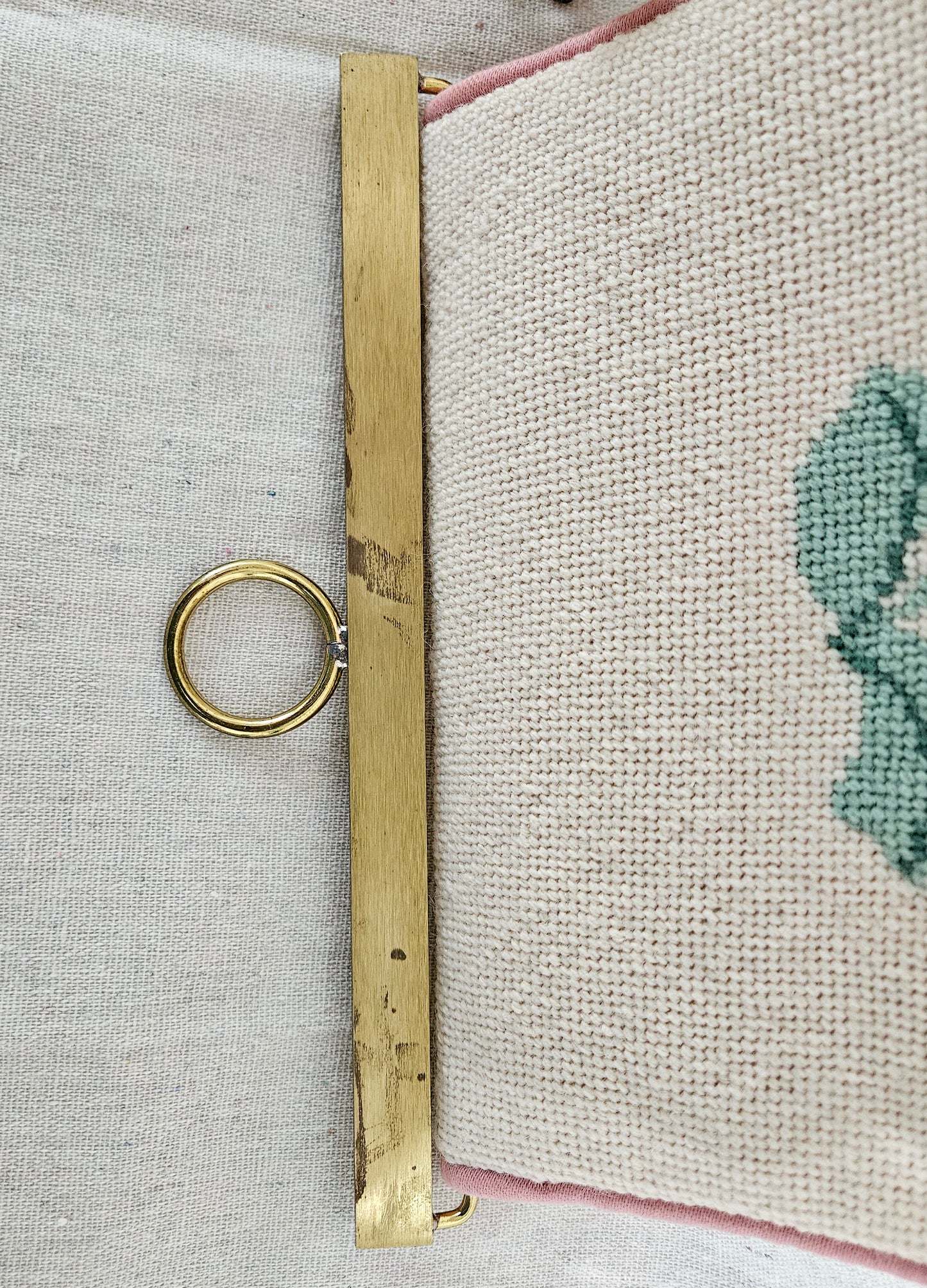 Needle Point Floral Vine Bell Pull