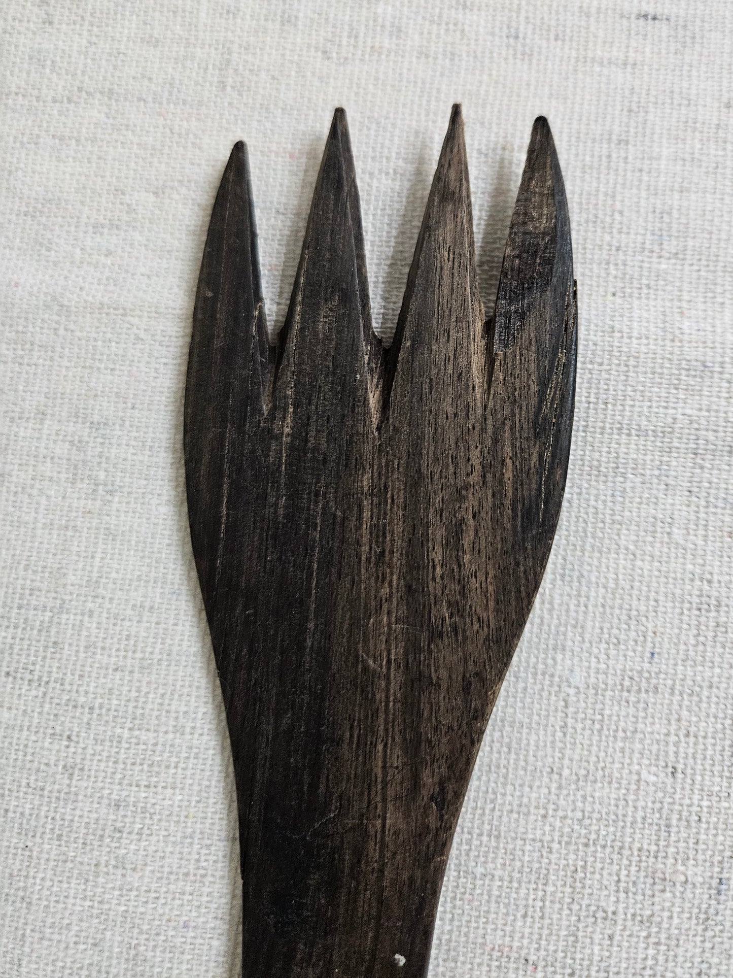 Vintage African  Ethnographic Hand Carved Wood Spoon Set