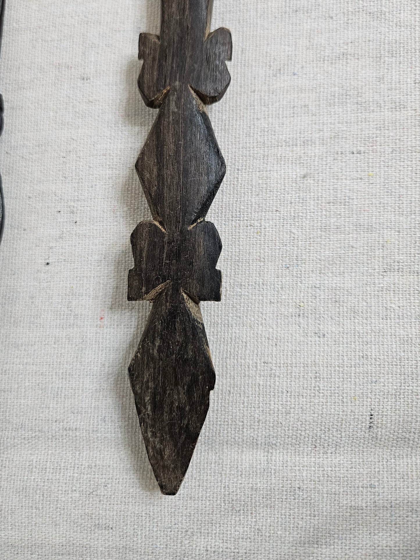 Vintage African  Ethnographic Hand Carved Wood Spoon Set