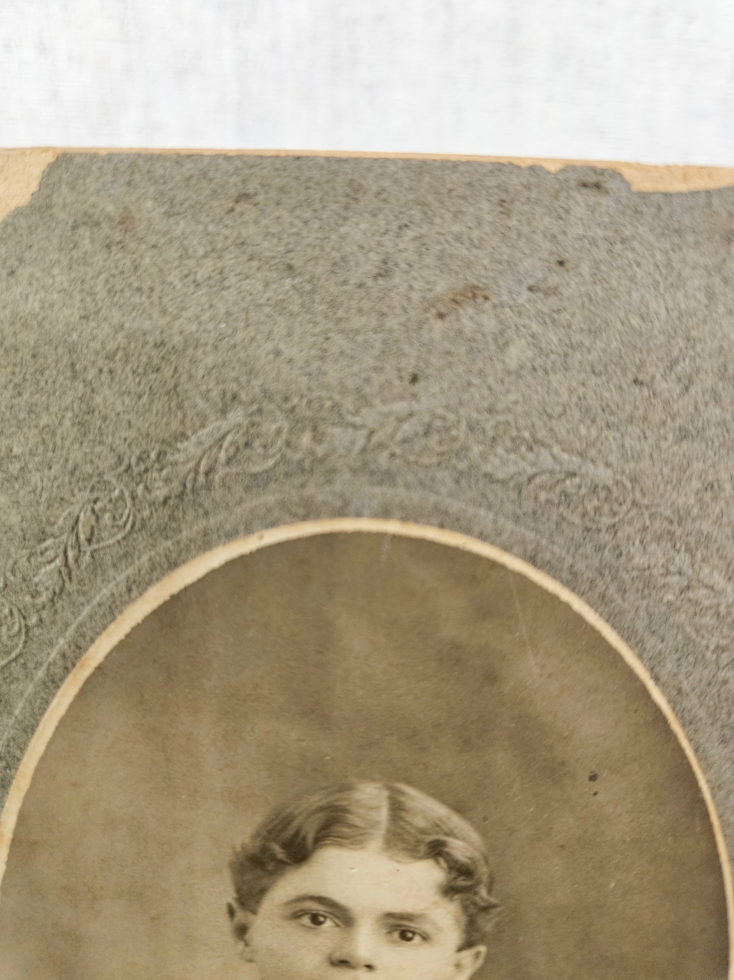 1902 Studio Cabinet Photo of a Young Boy