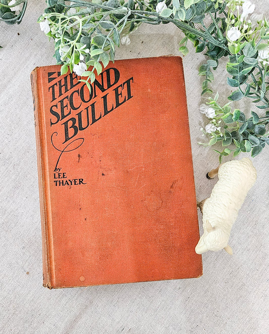 Vintage Orange Decorative Book - The Second Bullet