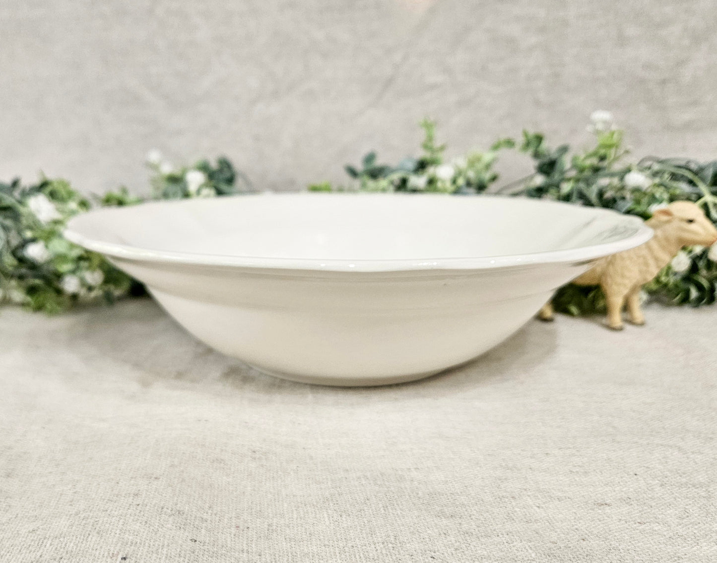 Federalist Ironstone White Serving Vegetable Bowl