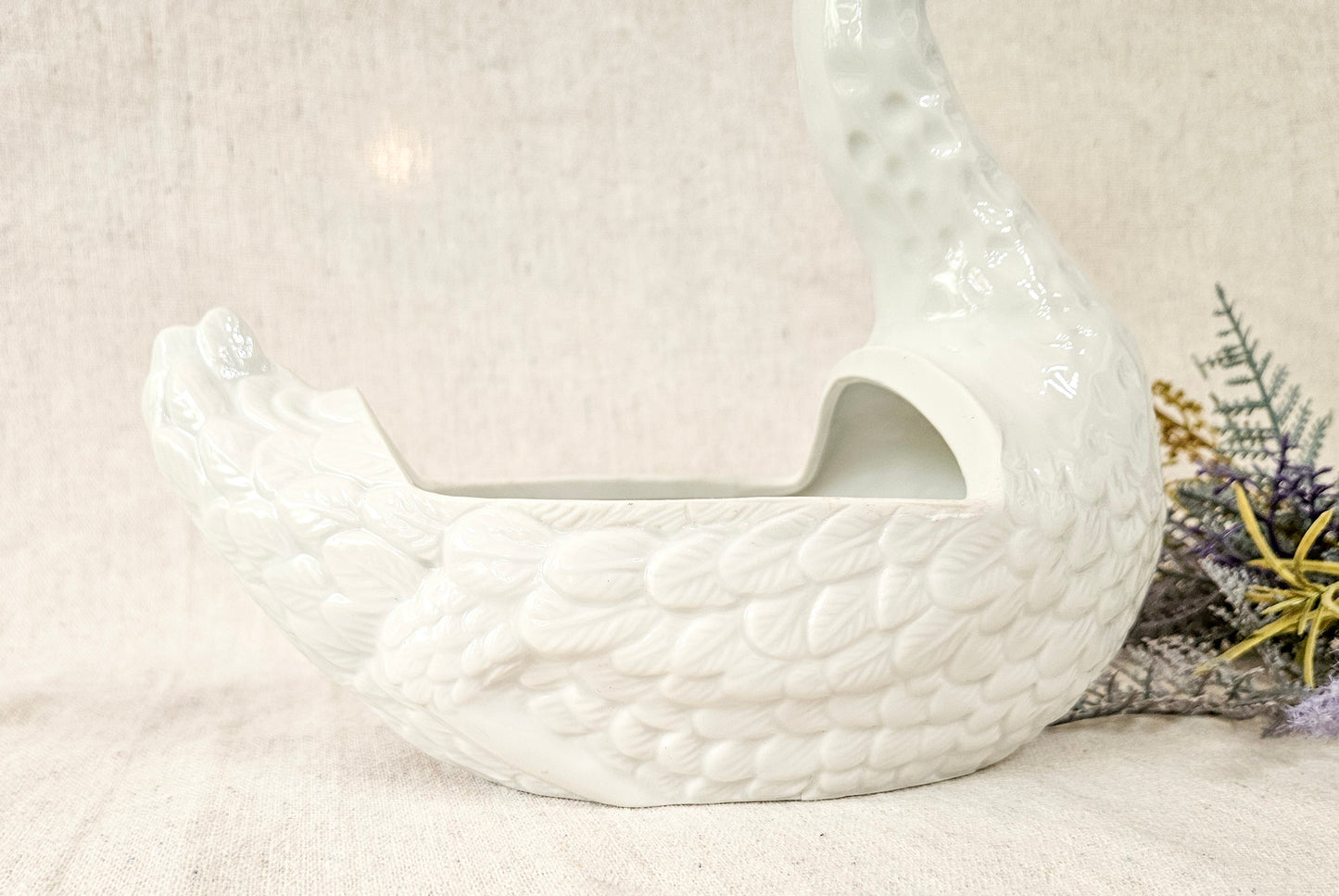 Elizabeth Arden Byzantium Swan Porcelain Planter
