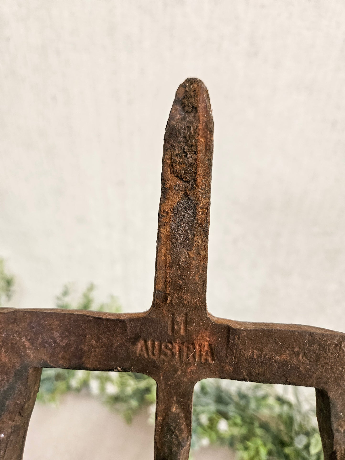 Old 5 Tine Pitchfork Made in Austria