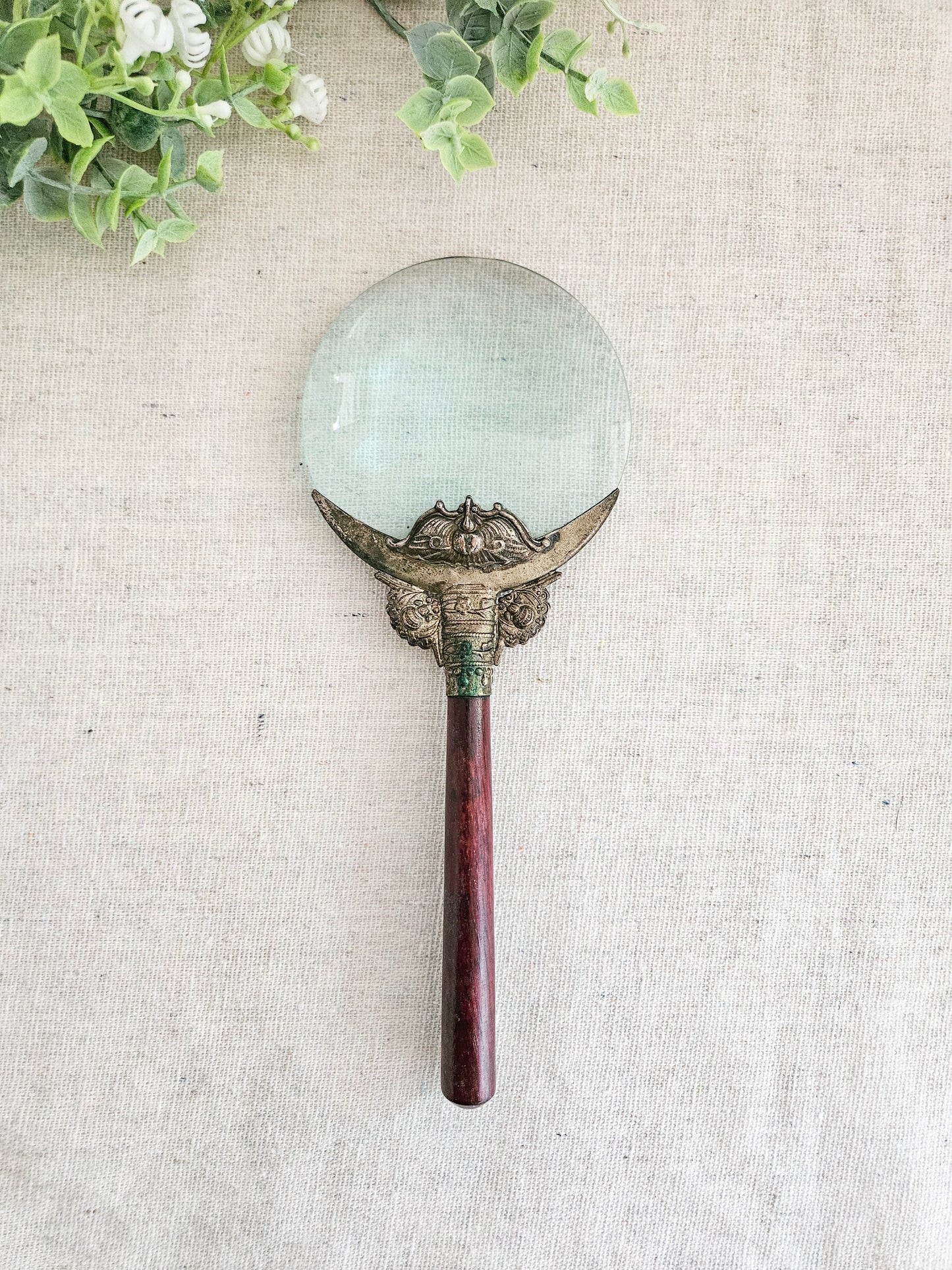 Vintage Chinese Import Ornate Magnifying Glass