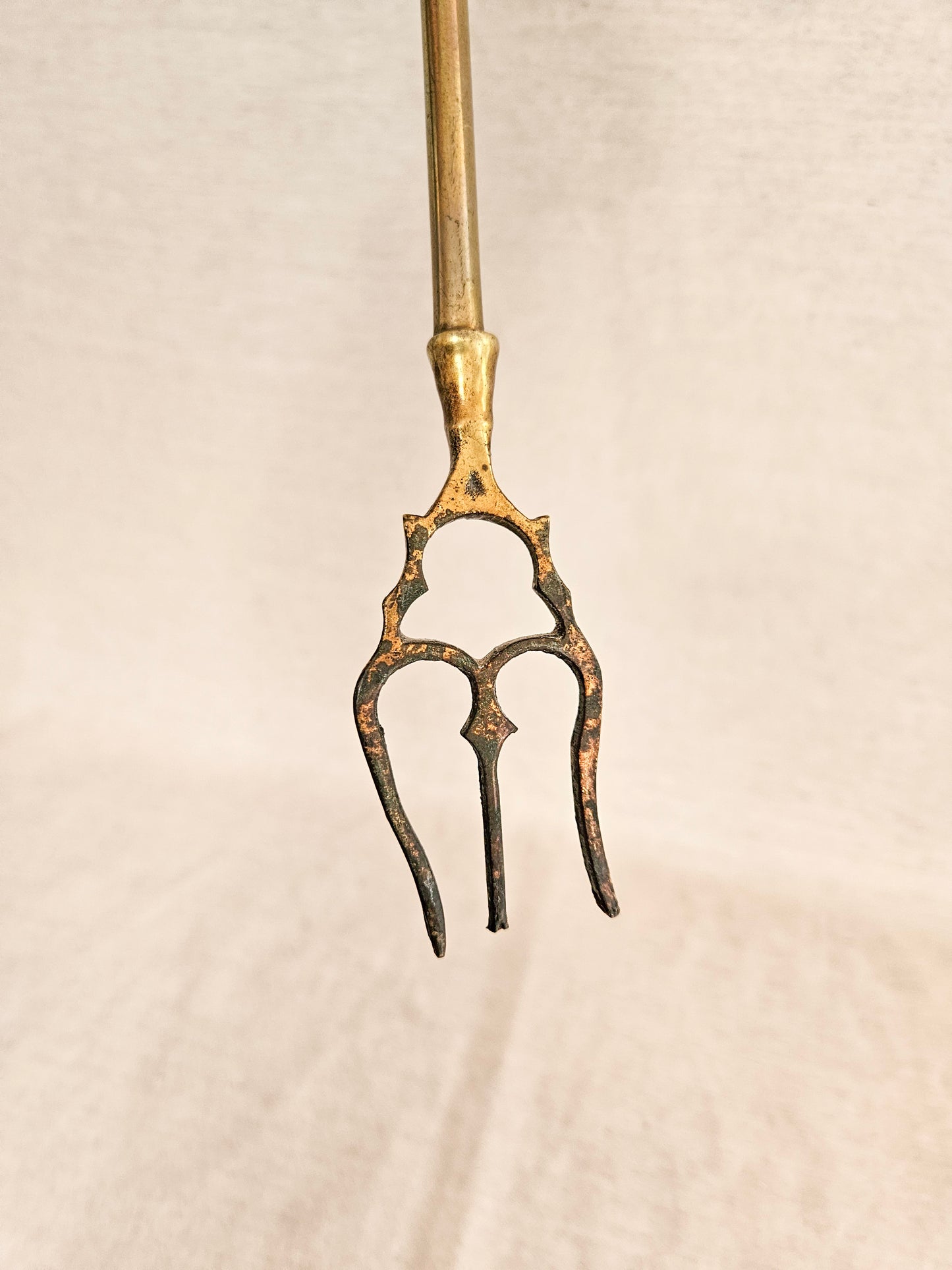 Vintage William Shakespeare Brass Poker Toasting Fireplace Fork