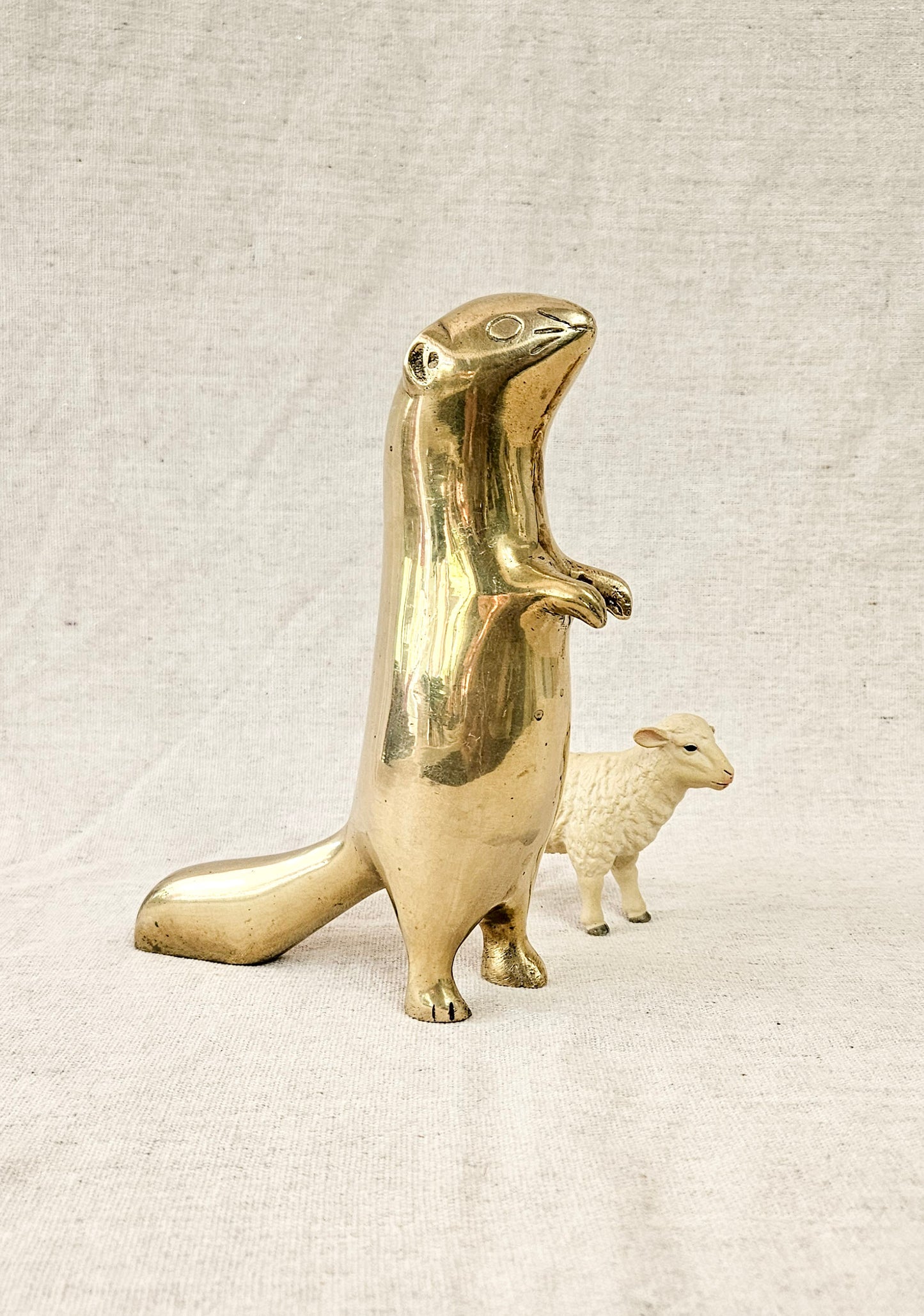 Vintage Brass Prairie Dog