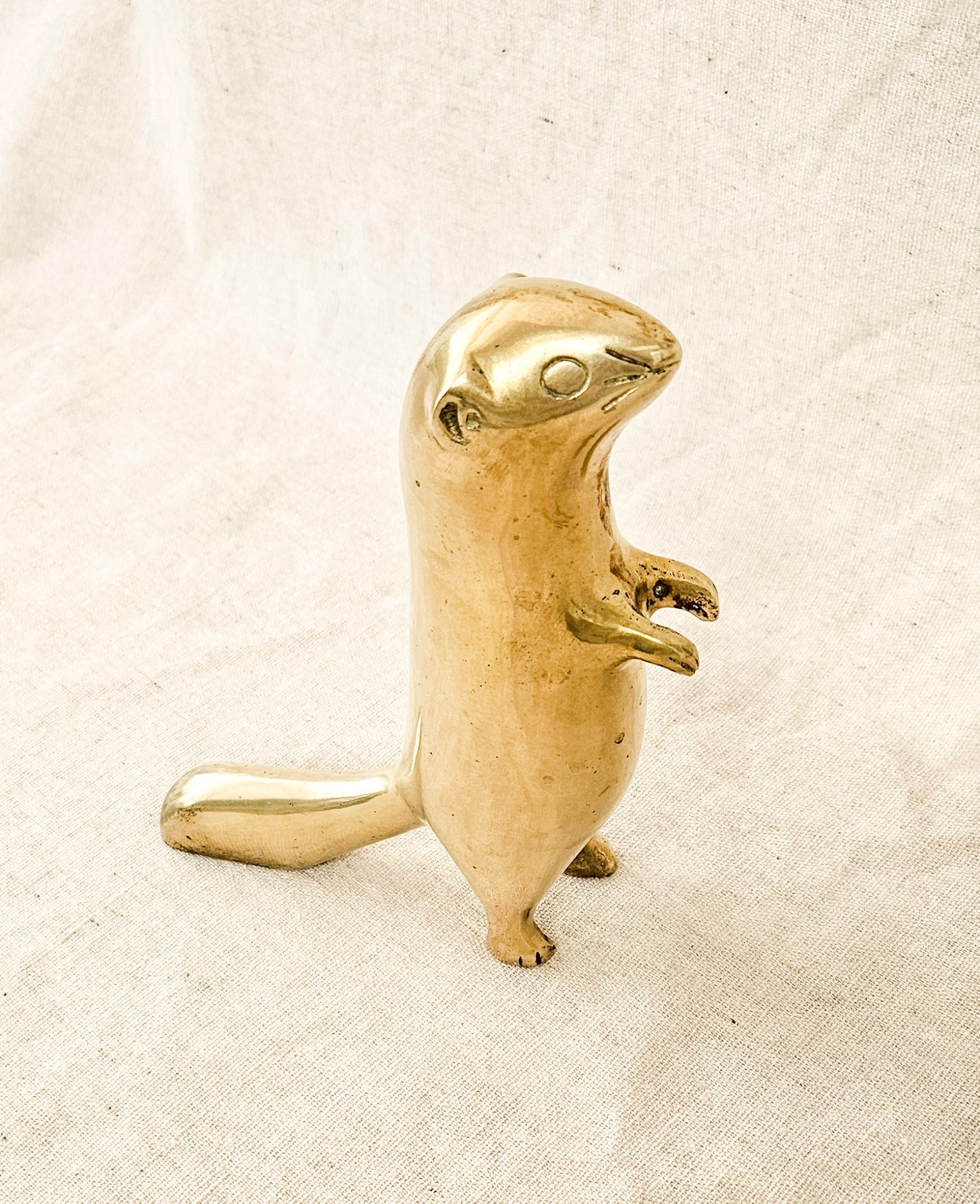 Vintage Brass Prairie Dog