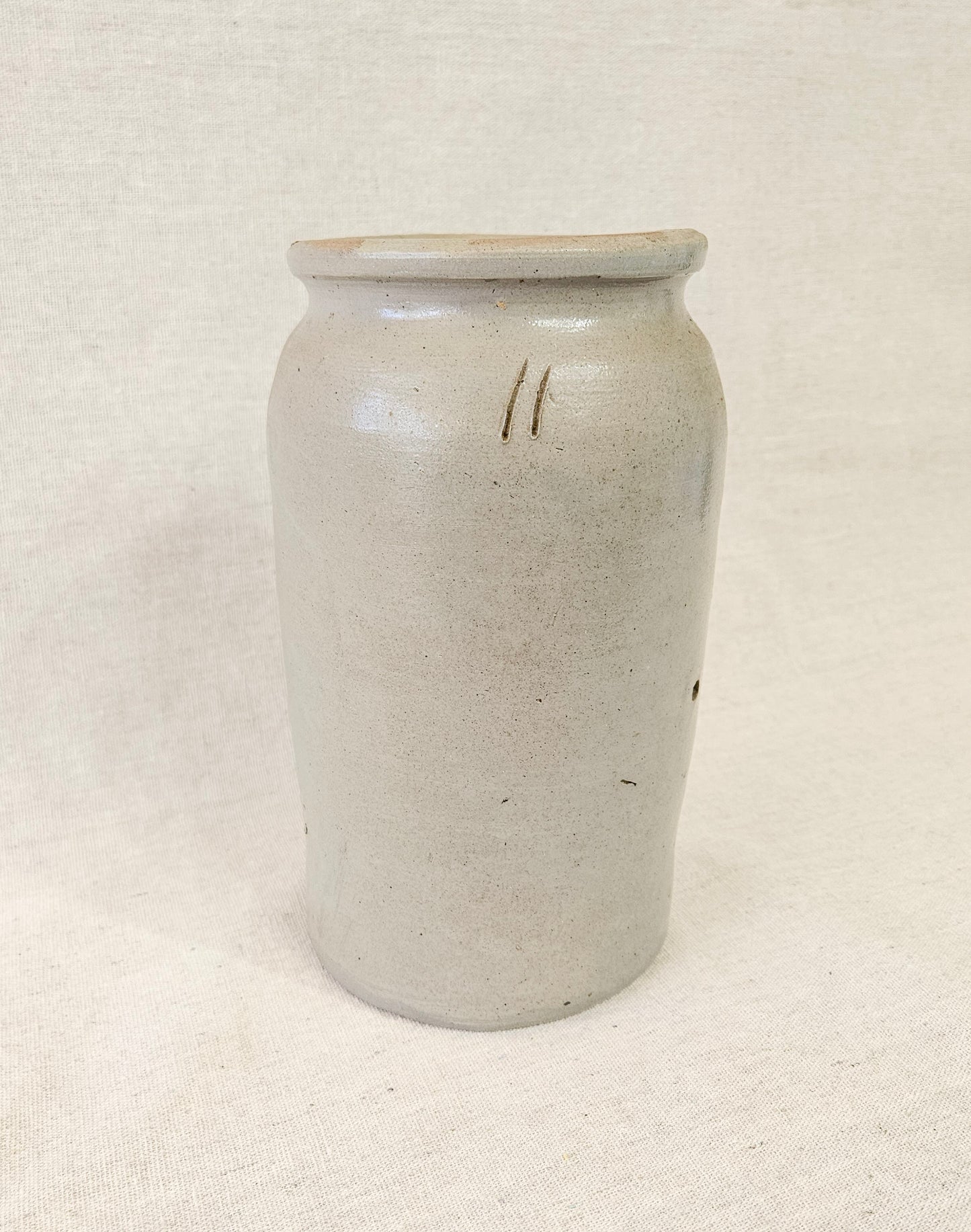 Antique Grey Stoneware Jar