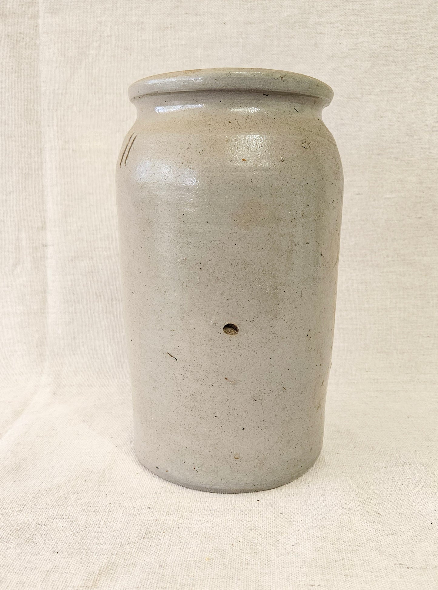 Antique Grey Stoneware Jar