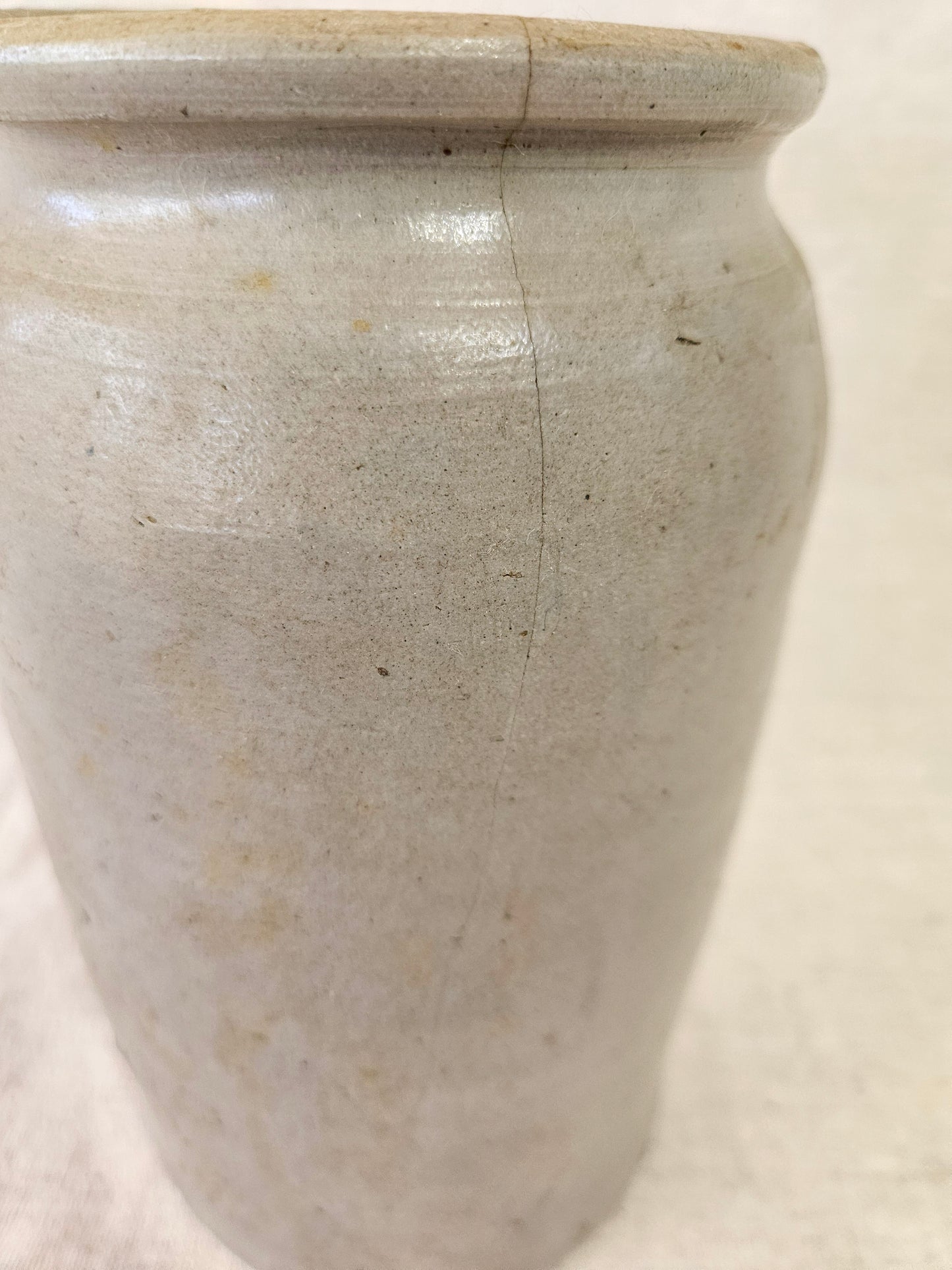 Antique Grey Stoneware Jar