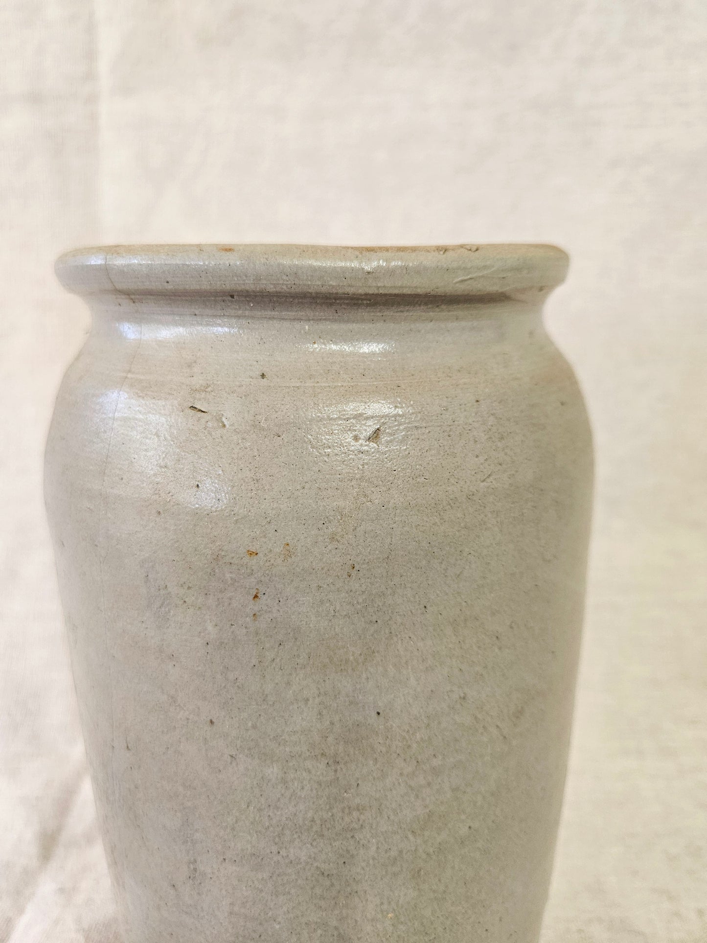 Antique Grey Stoneware Jar