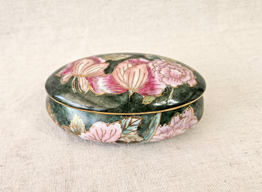 Andrea Sadek Hand Painted Porcelain Trinket Box