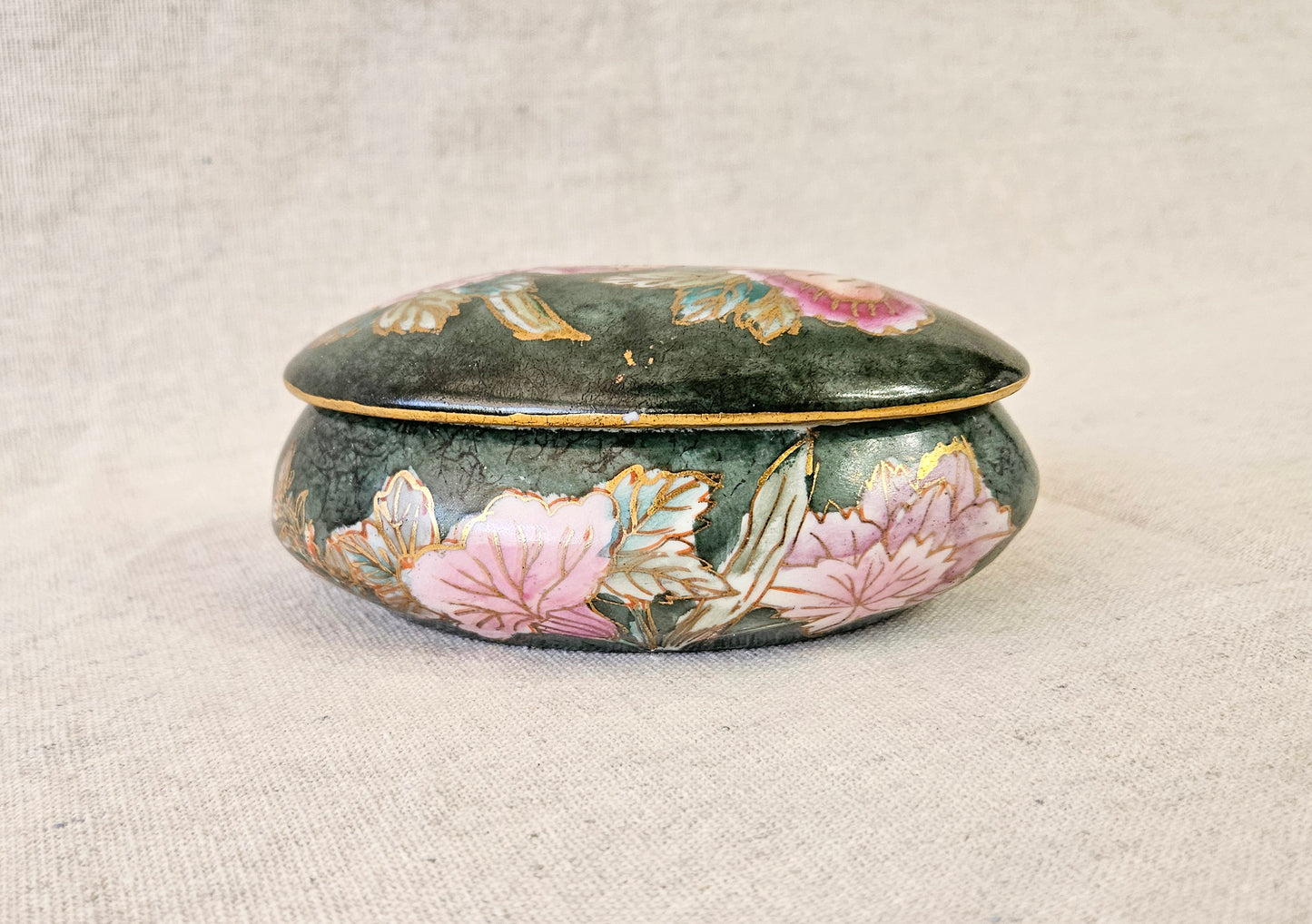 Andrea Sadek Hand Painted Porcelain Trinket Box