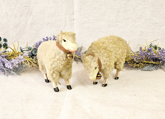 German Matchstick Wooly Sheep Pair