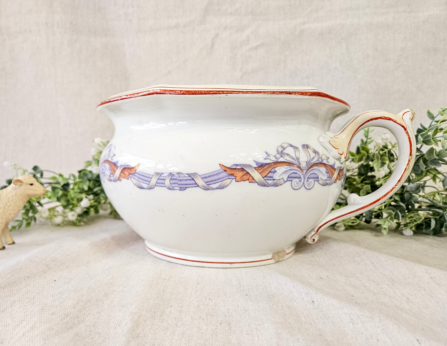Early 19th Century Mandarin Petrus Regout Maastricht, Holland Chamber Pot