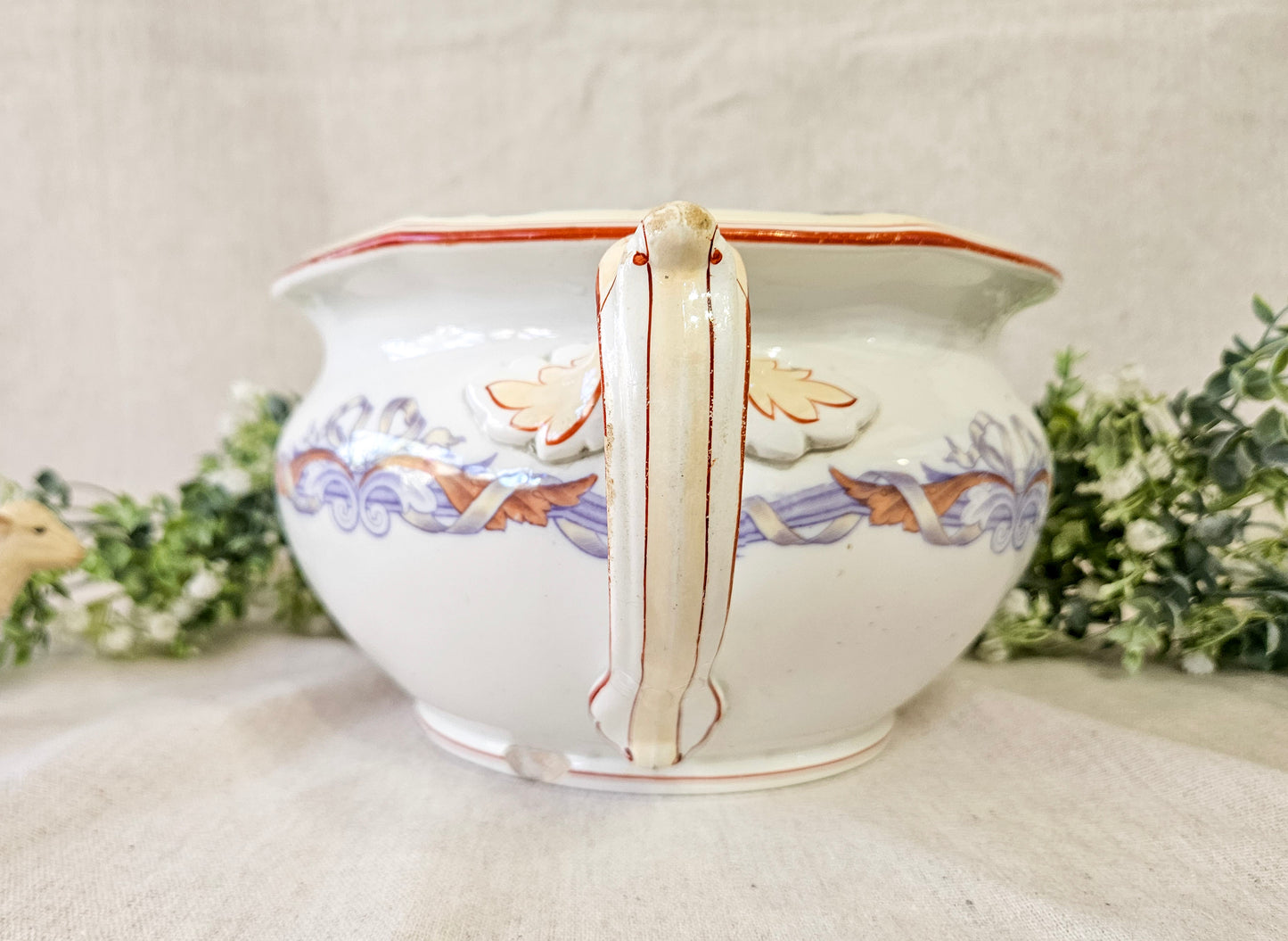Early 19th Century Mandarin Petrus Regout Maastricht, Holland Chamber Pot