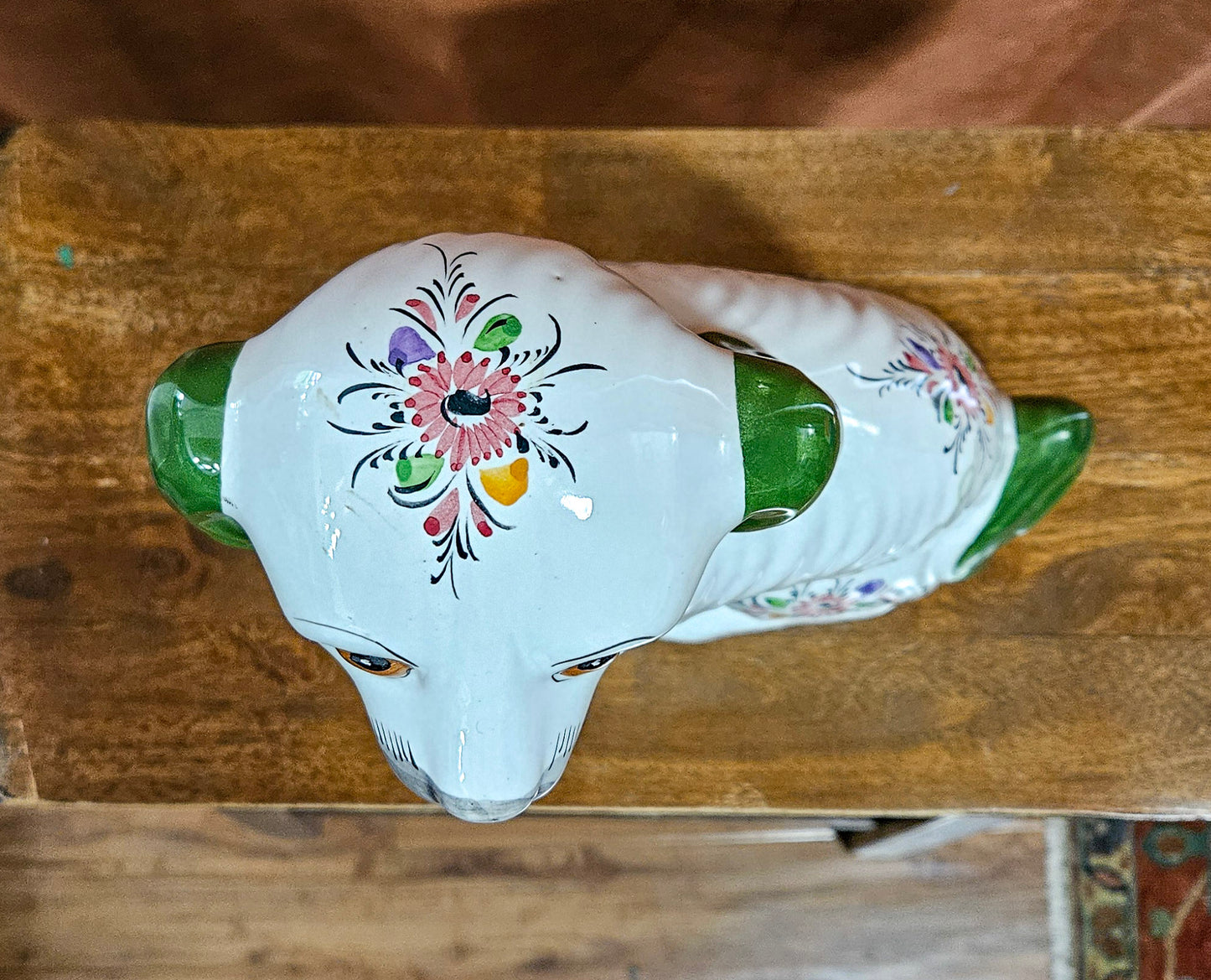 Staffordshire Style Ceramic Spaniel Dog Statue Portugal RC&CL (RCCL)