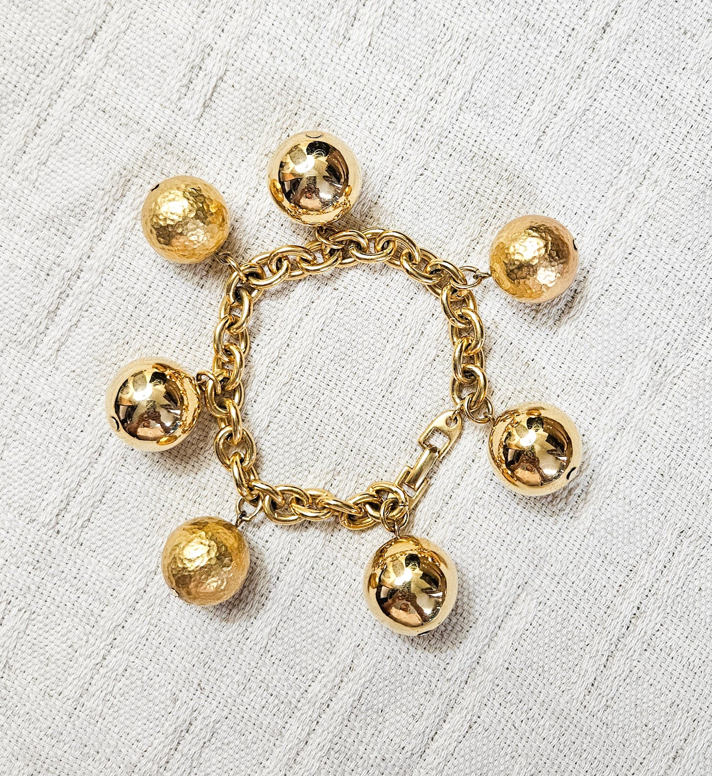 Vintage Napier Chunky Ball Charm Bracelet