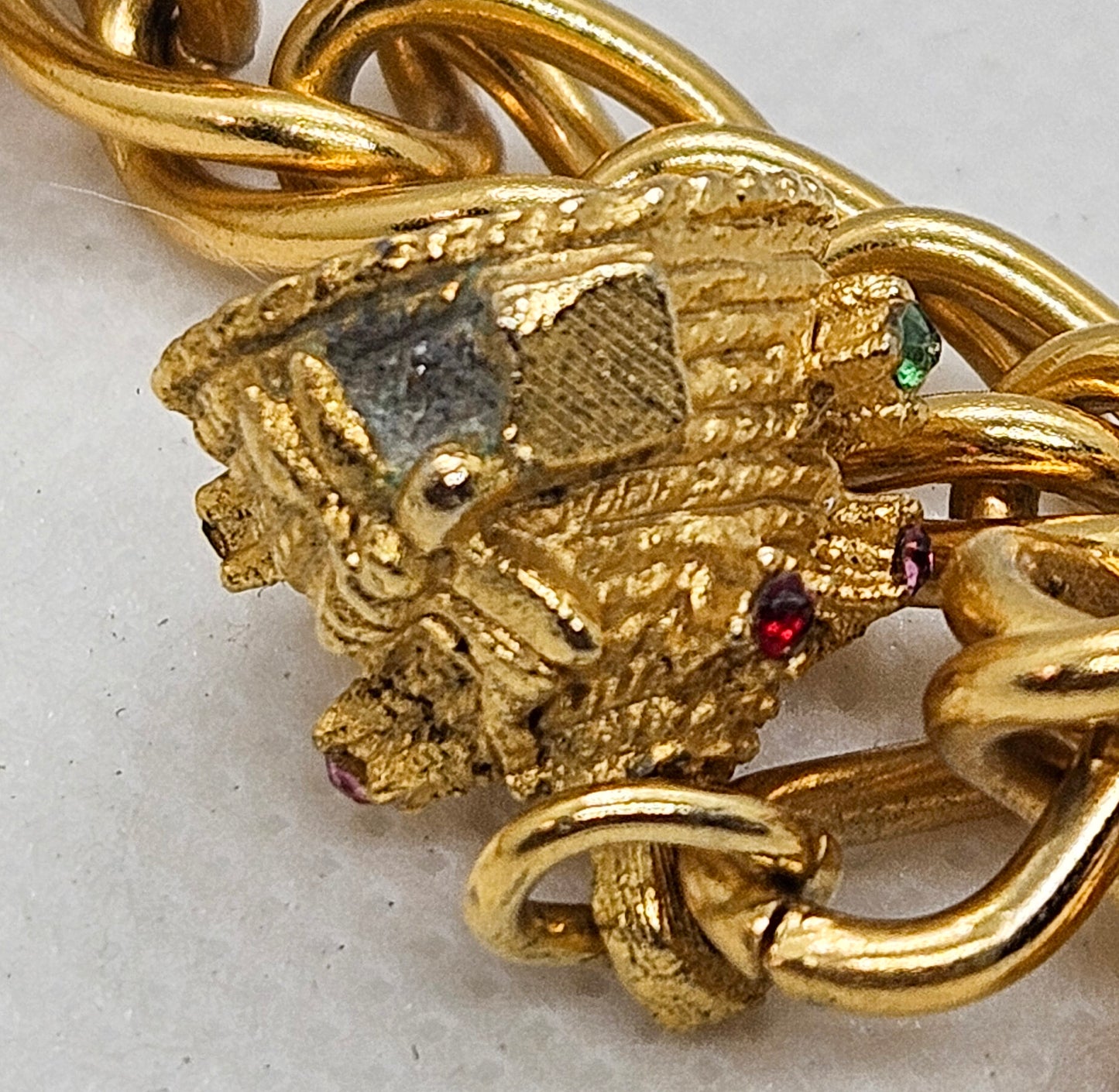 Vintage HOBCO Starter Gold tone Charm Bracelet, House of Borvani