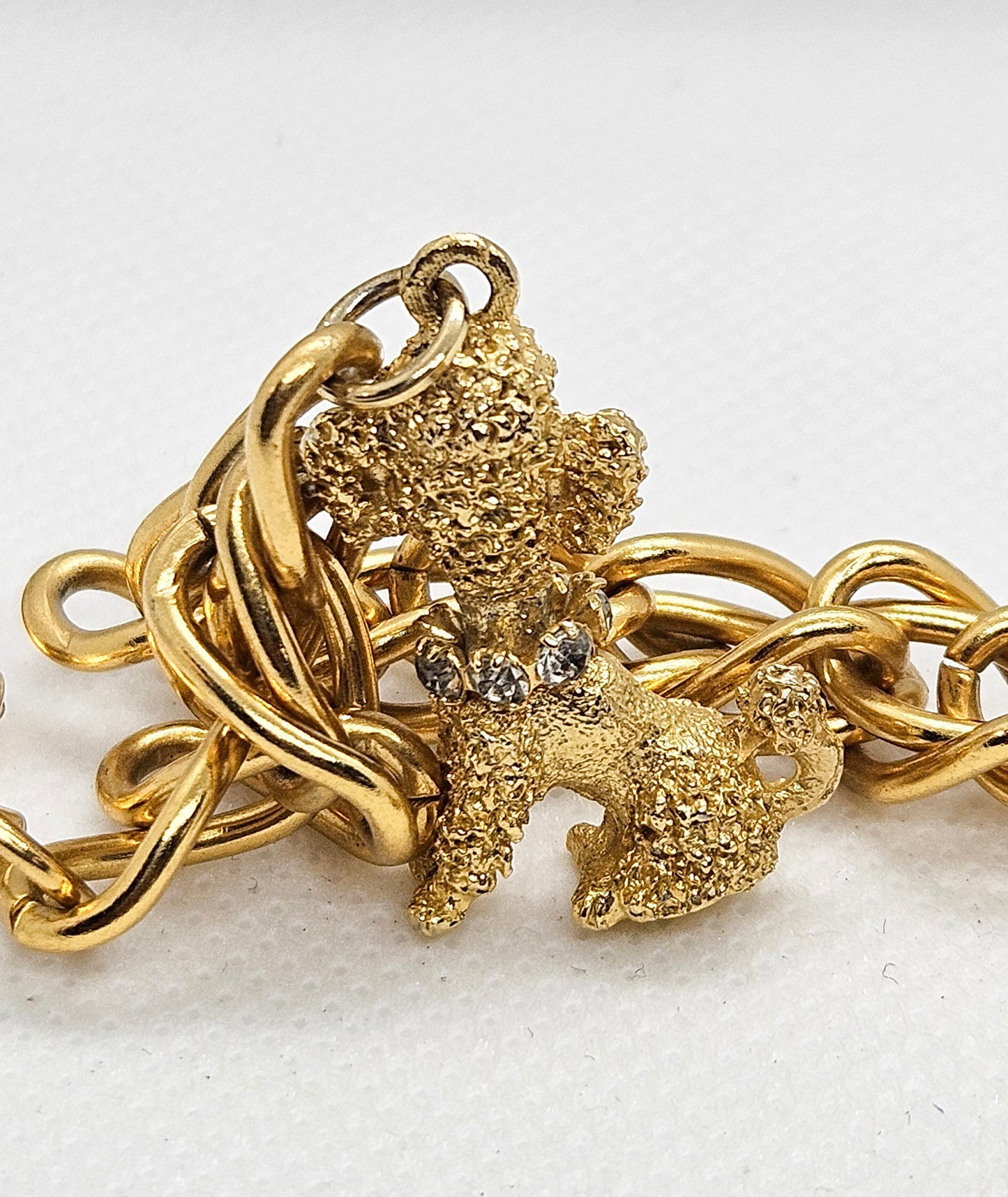 Vintage HOBCO Starter Gold tone Charm Bracelet, House of Borvani