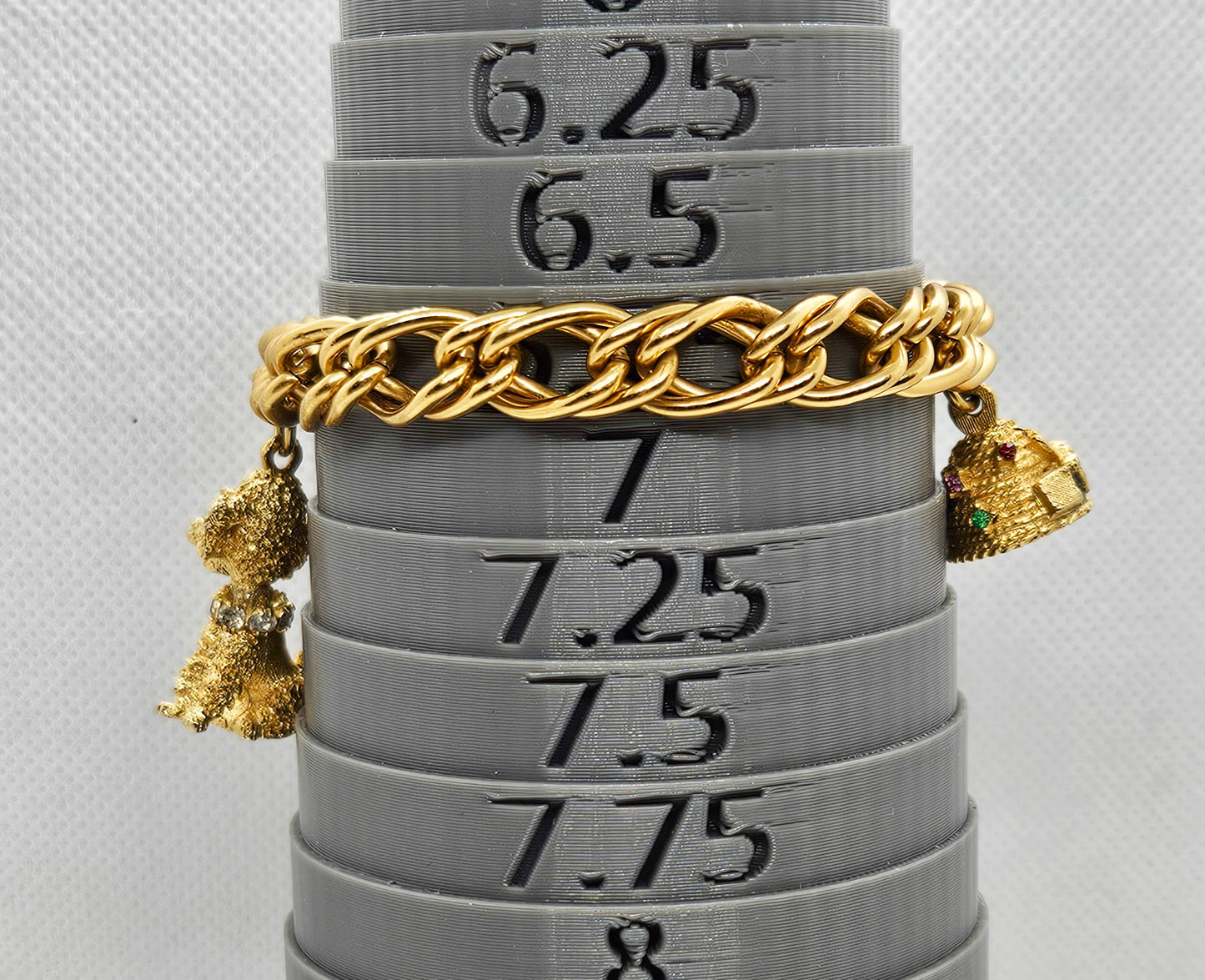 Vintage HOBCO Starter Gold tone Charm Bracelet, House of Borvani