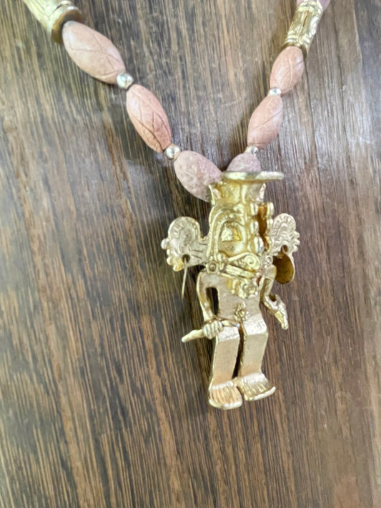 Aztec Mayan Latin Indian Tribe Warrior Shaman Pendant Necklace